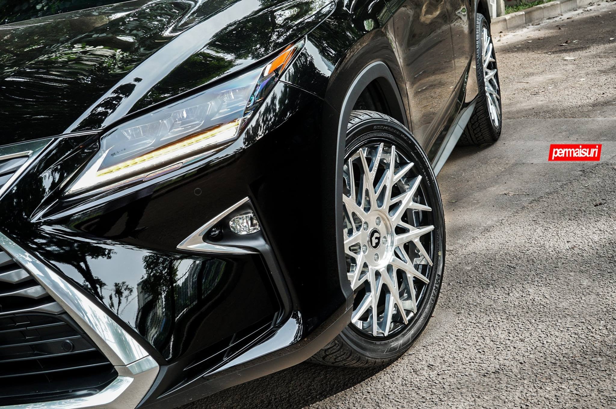 Black Lexus RX with Custom LED Headlights - Photo by Forgiato