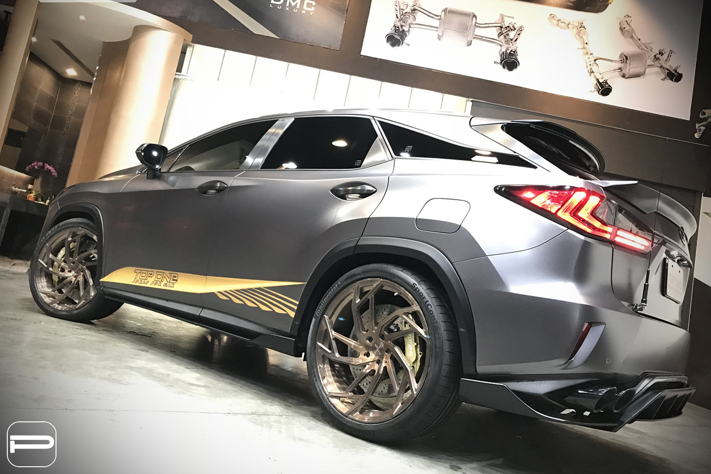 Continental Tires on Gray Debadged Lexus RX - Photo by PUR Wheels