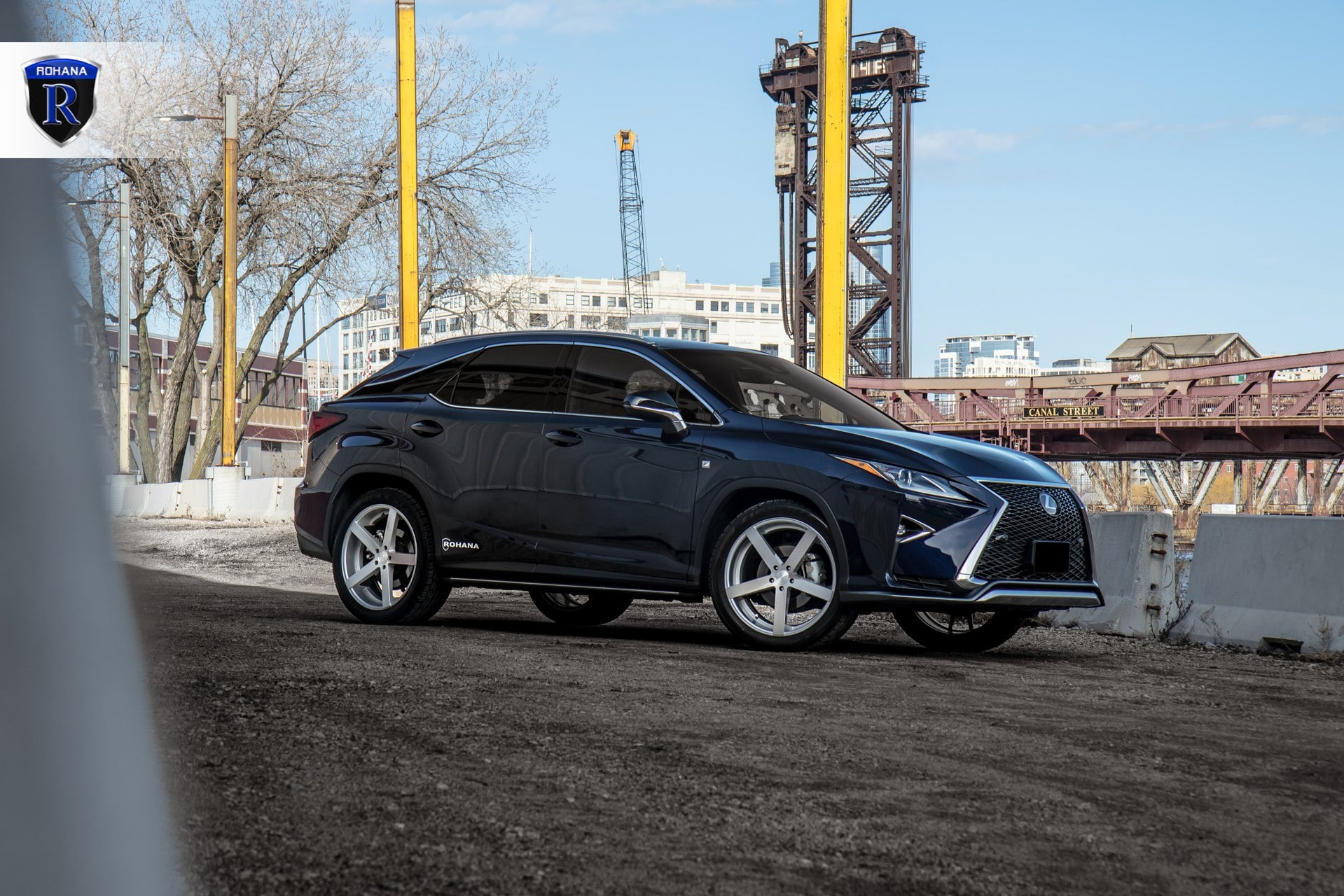 Black Lexus RX 350 on Chrome Rohana Wheels Wrapped in Falken Ziex Tires ...