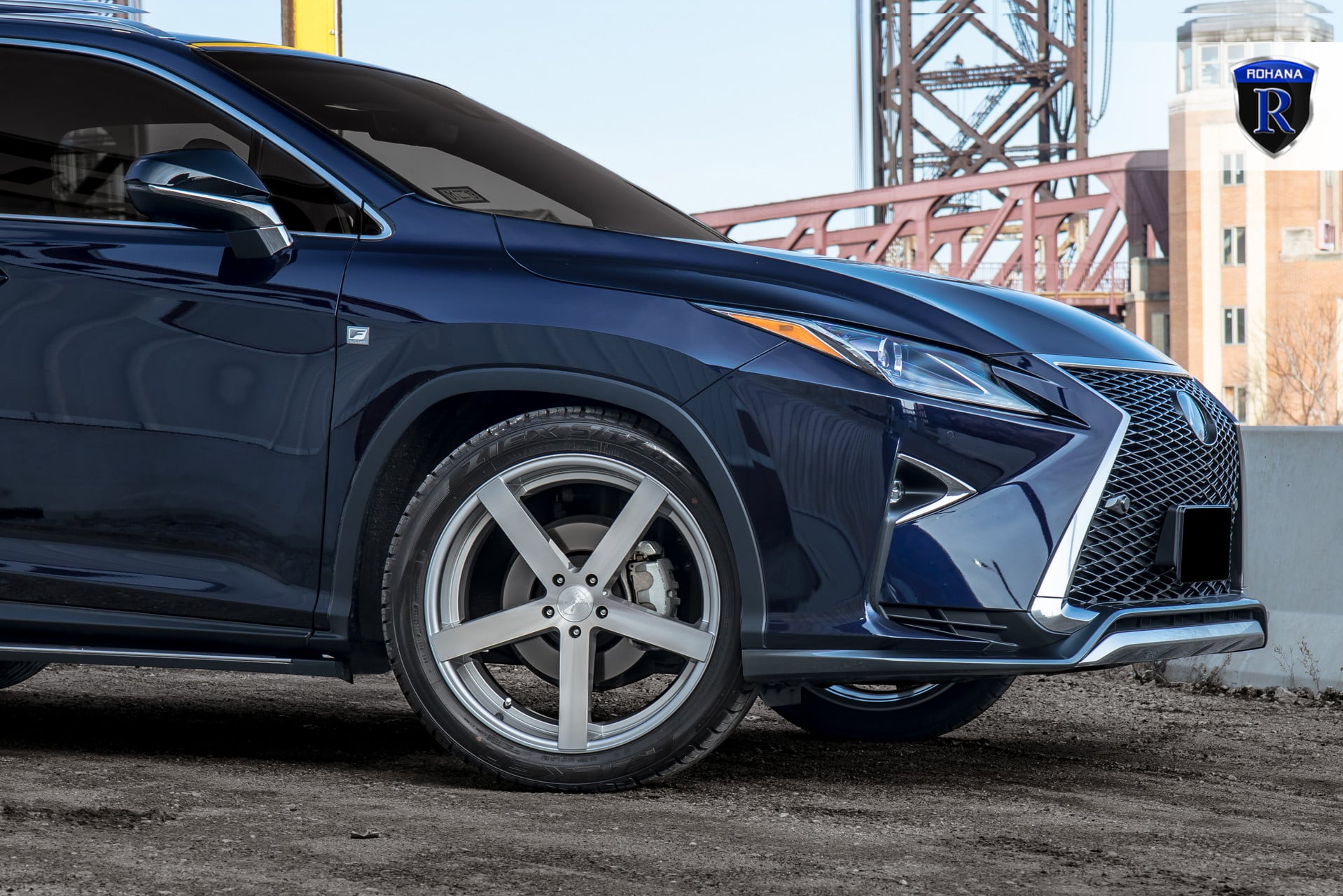 Black Lexus RX 350 on Chrome Rohana Wheels Wrapped in Falken Ziex Tires ...
