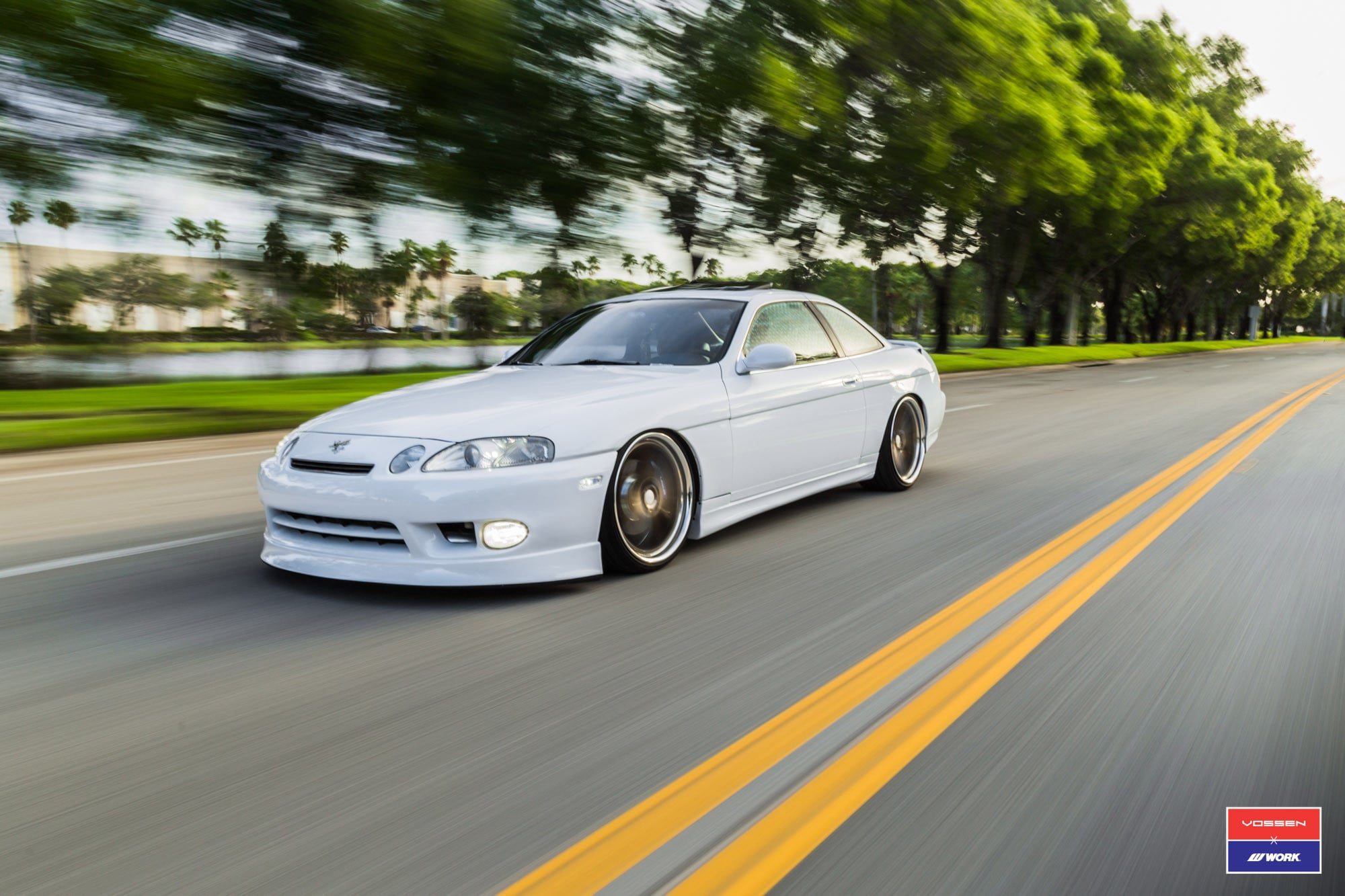 Vossen VWS Wheels on White Lexus SC - Photo by Vossen