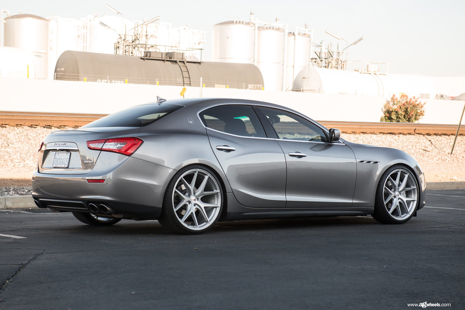 White Maserati Ghibli with Aftermarket Side Skirts - Photo by Vorsteiner