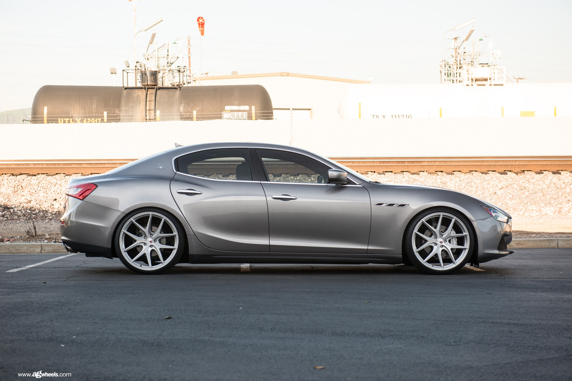 White Maserati Ghibli with Matte Black Incurve Rims - Photo by Vorsteiner