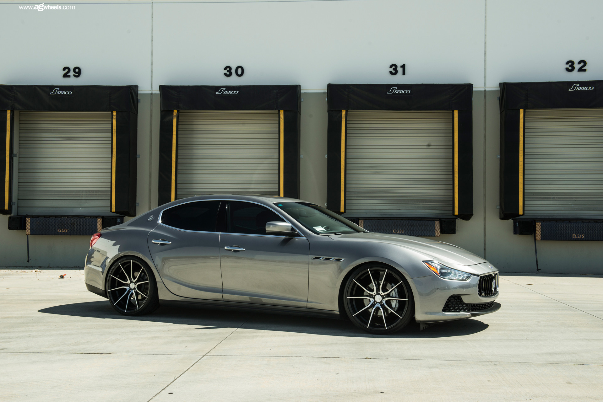 Bumper Air Ducts on Silver Maserati Ghibli - Photo by Avant Garde Wheels