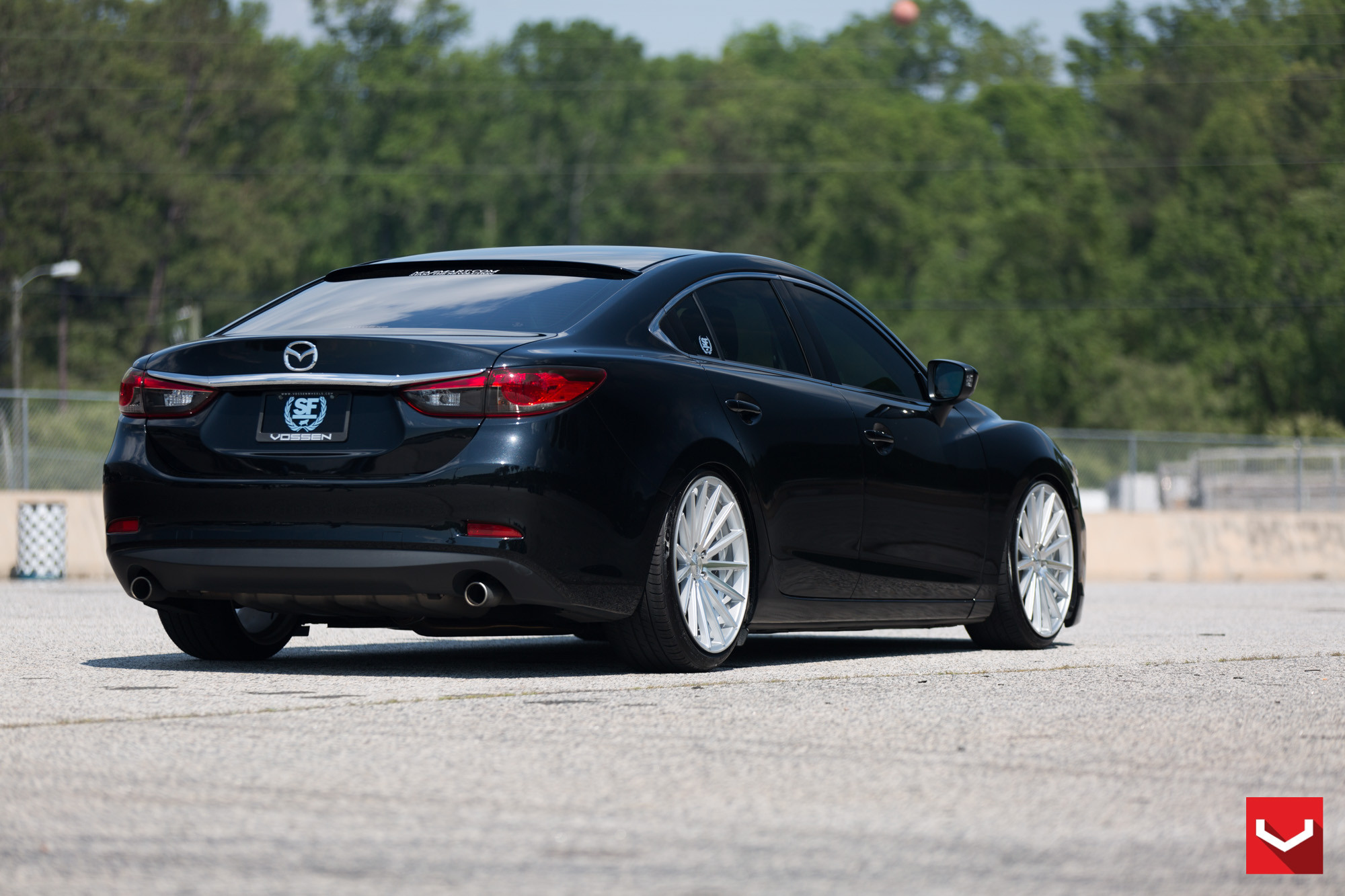 Rear Bumper Cover on Black Mazda 6 - Photo by Vossen