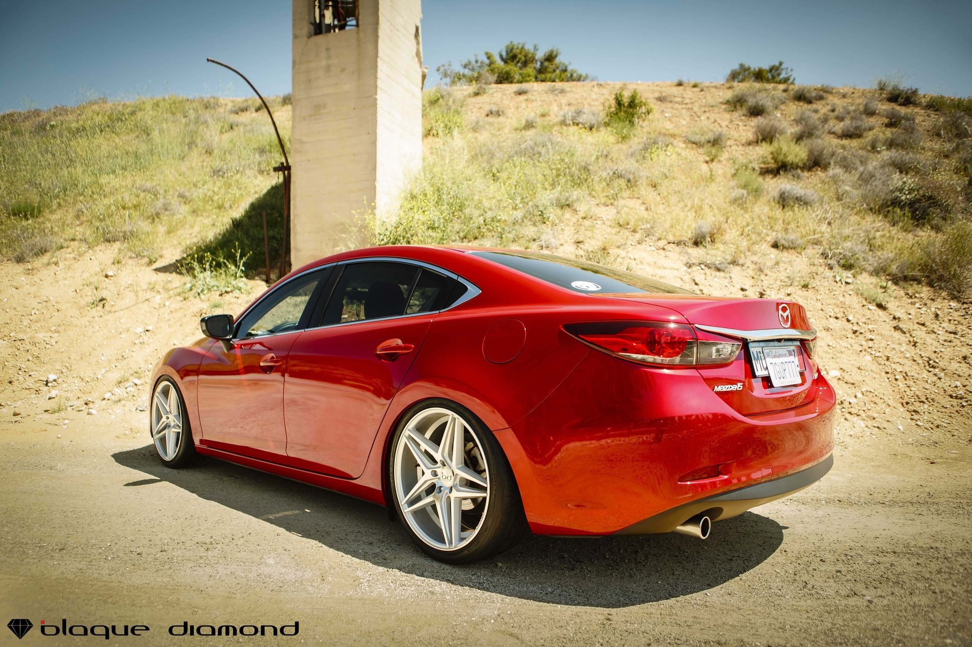 Aftermarket Rear Diffuser on Red Mazda 6 - Photo by Blaque Diamond