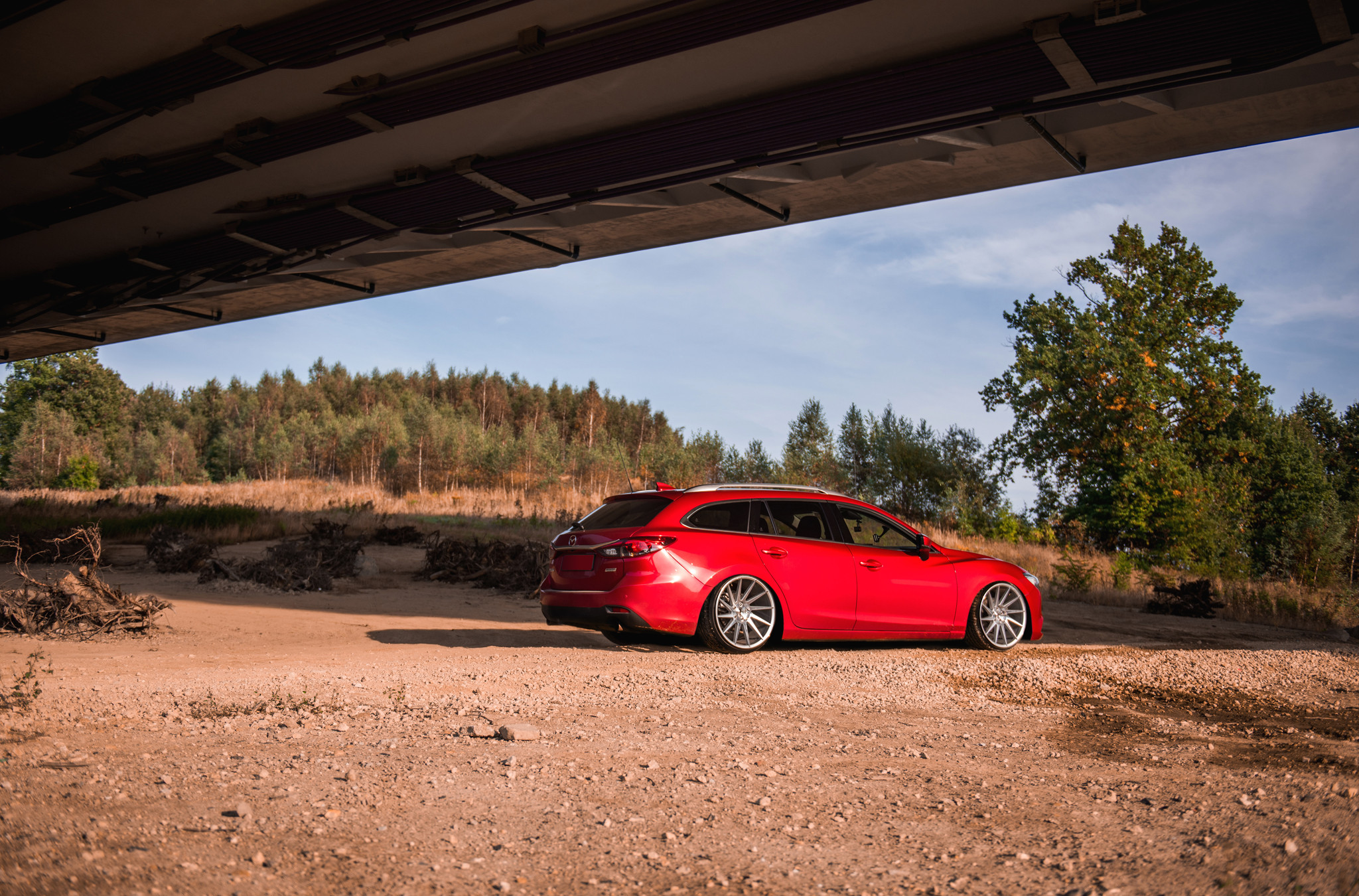 Red Mazda 6 with Aftermarket Rear Diffuser - Photo by JR Wheels
