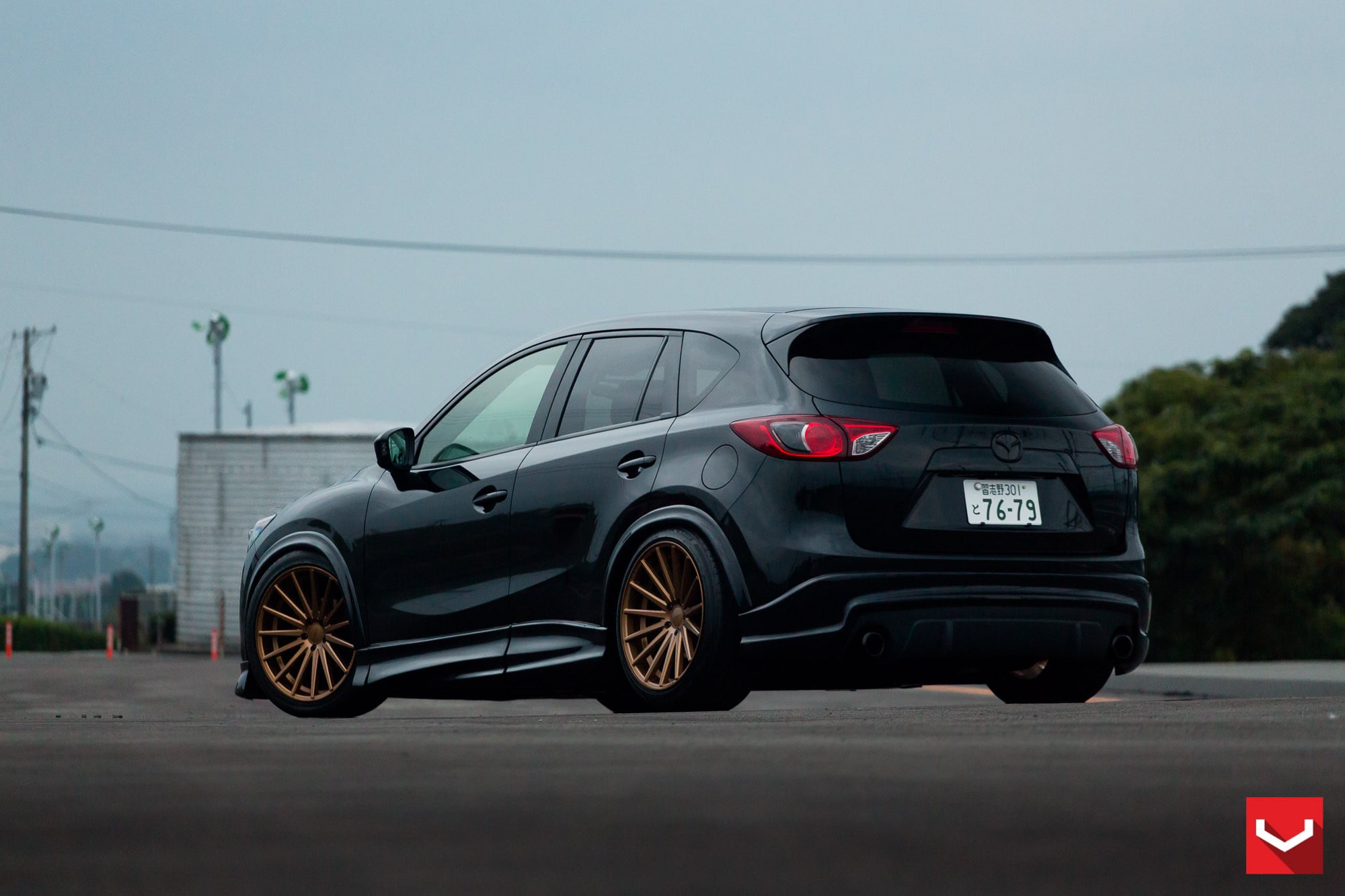 Black Mazda CX-5 with Rear Diffuser - Photo by Vossen