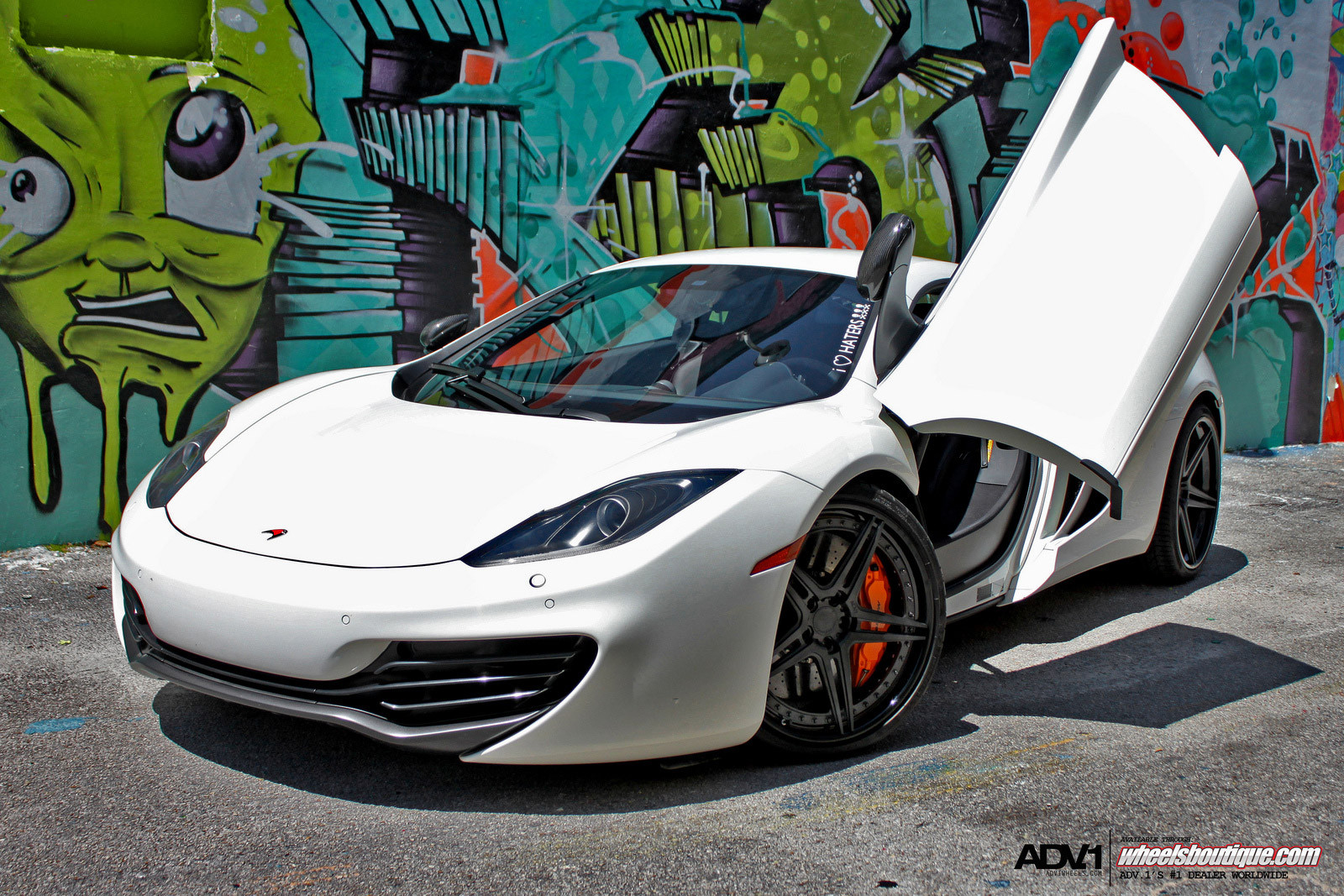 Custom White Mclaren 12C Vertical Doors - Photo by ADV.1