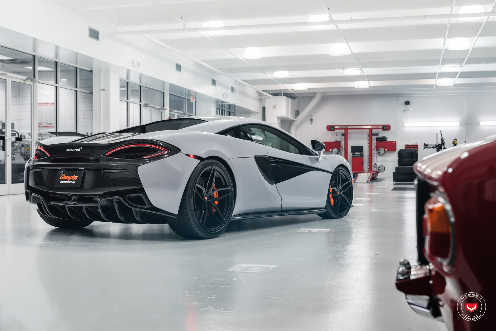Custom Rear Diffuser on Gray McLaren 570S - Photo by Vossen