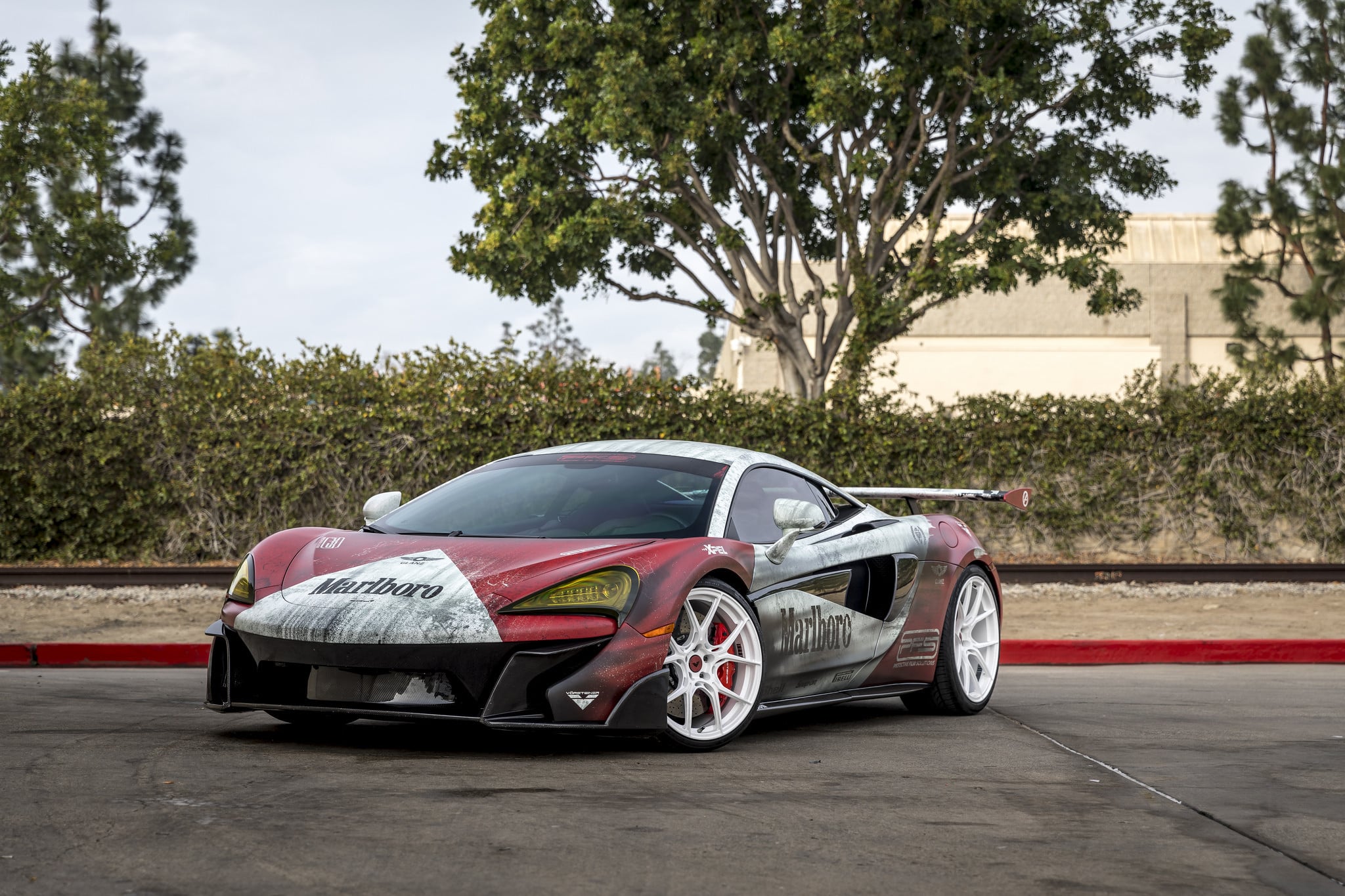 Yellow Headlights on Custom Painted McLaren 570S - Photo by Vorsteiner
