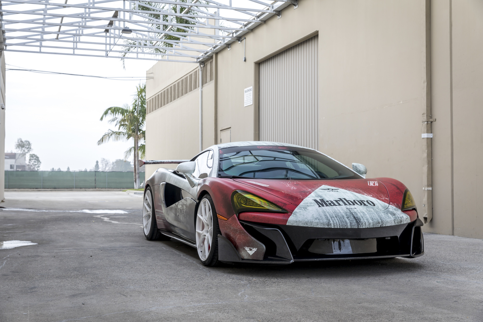Carbon Fiber Front Lip on Custom Painted McLaren 570S - Photo by Vorsteiner