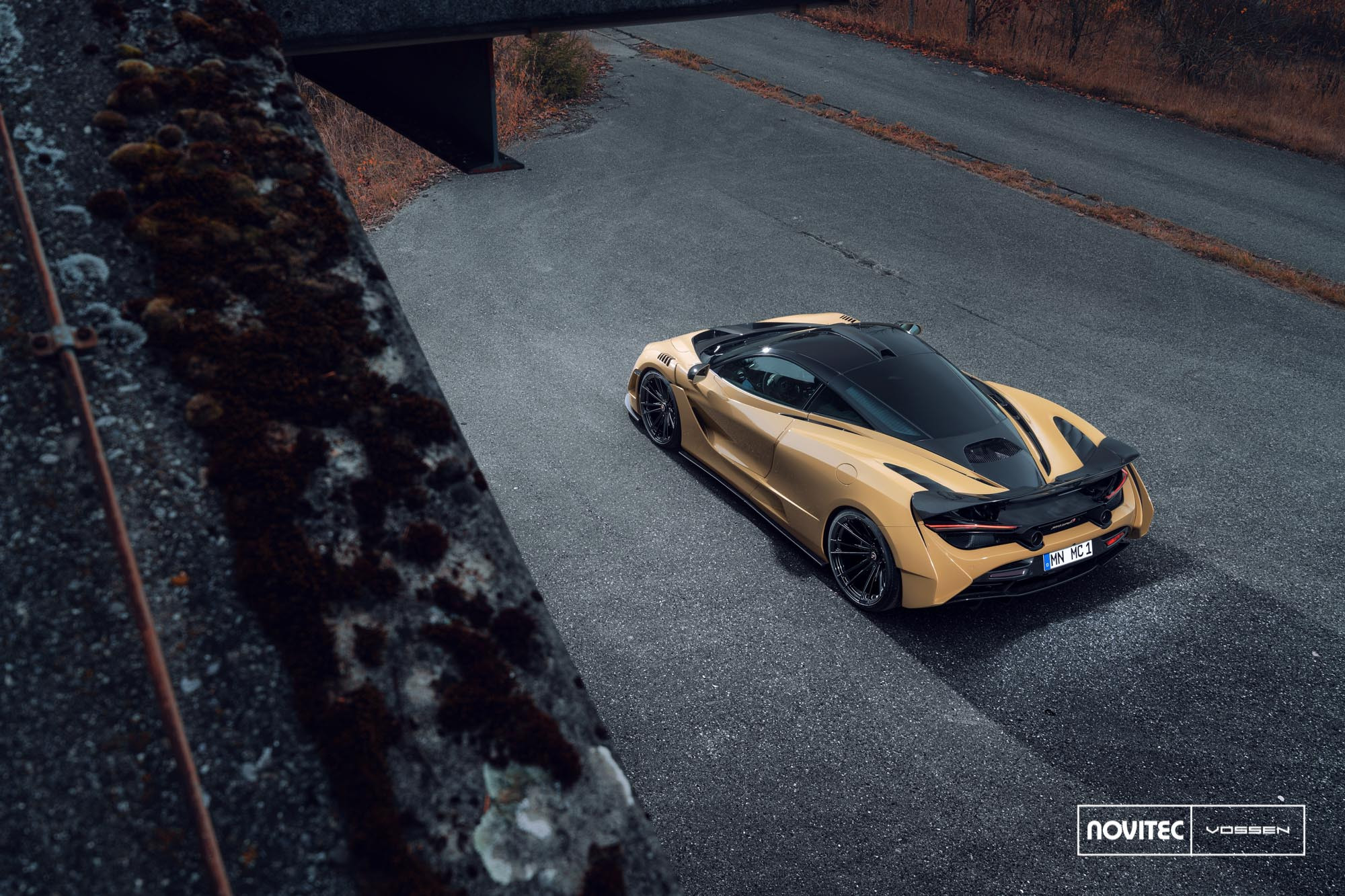 Tan McLaren 720S with Custom Rear Bumper - Photo by Vossen Wheels