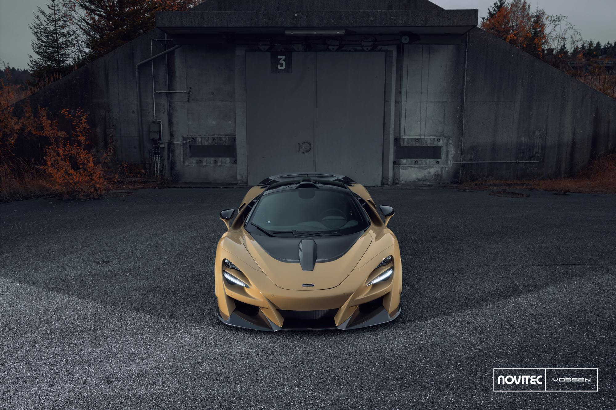 Tan McLaren 720S with Custom LED Headlights - Photo by Vossen Wheels