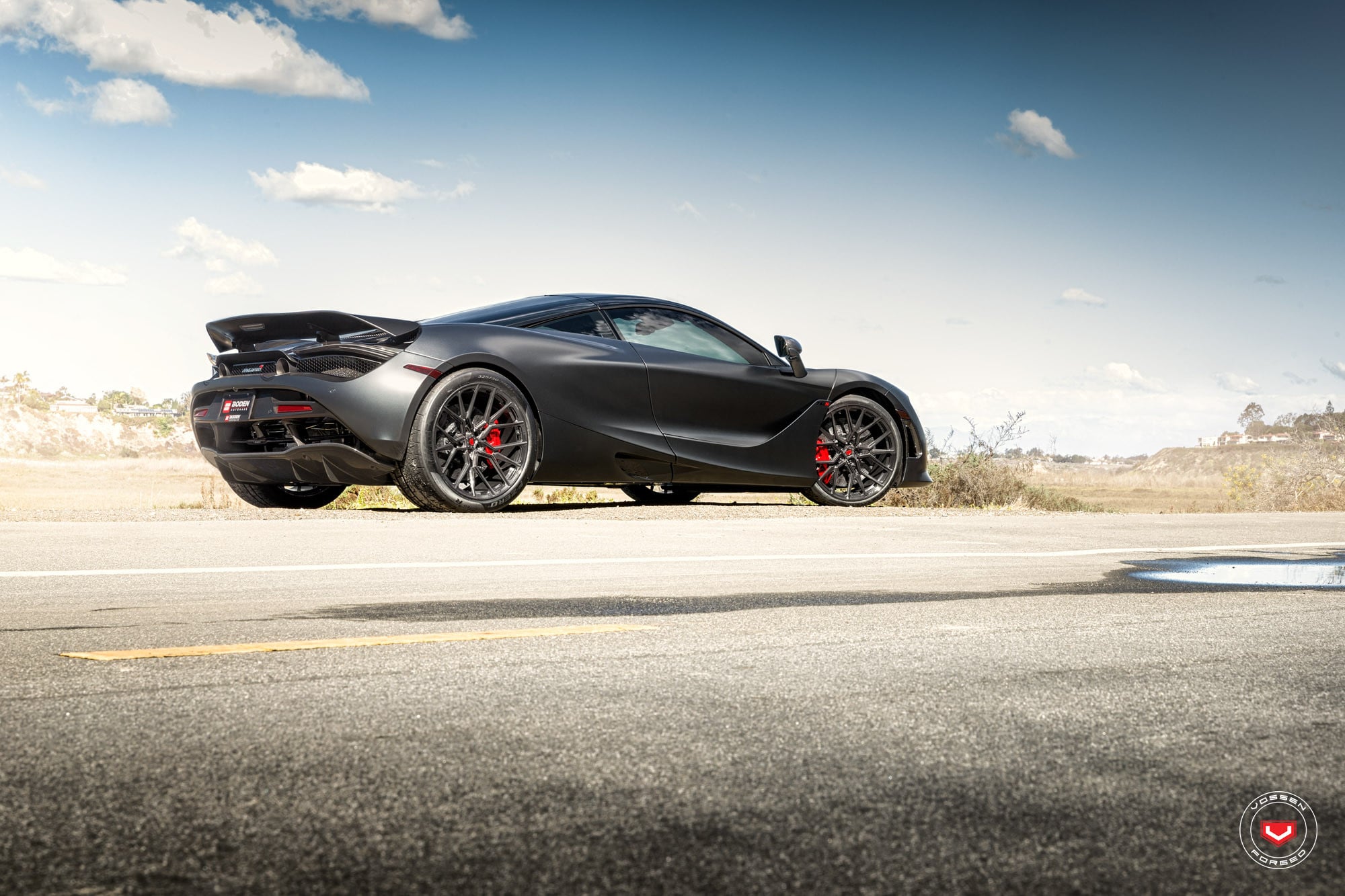 Aftermarket Rear Spoiler on Gray McLaren 720S - Photo by Vossen