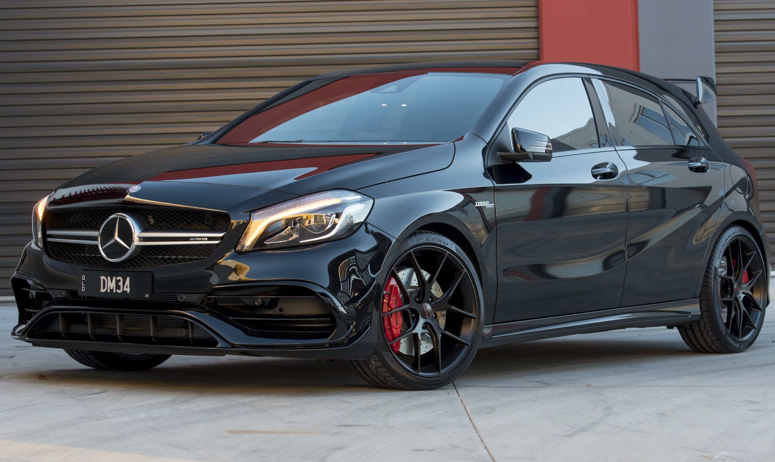 Black Mercedes A Class Enhanced with Custom Projector Headlights - CARiD.com Gal