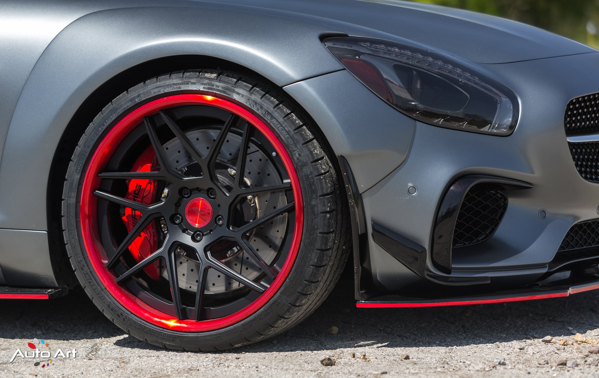 Auto Art Forged Rims on Gray Mercedes AMG GT - Photo by Auto Art