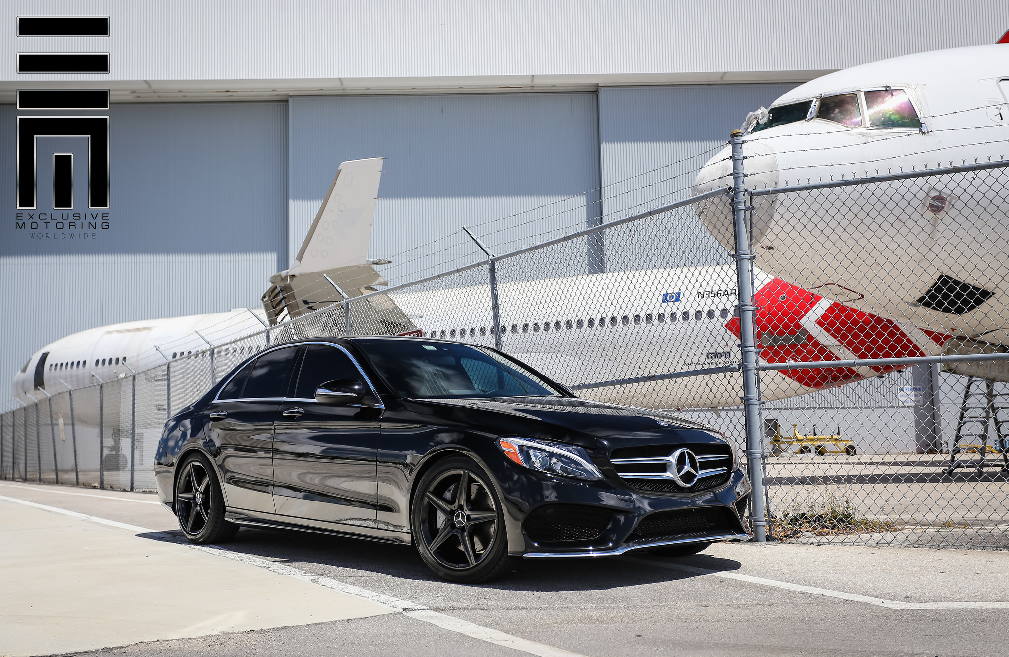 Lowered Mercedes C Class on Custom Rims - Photo by Exclusive Motoring
