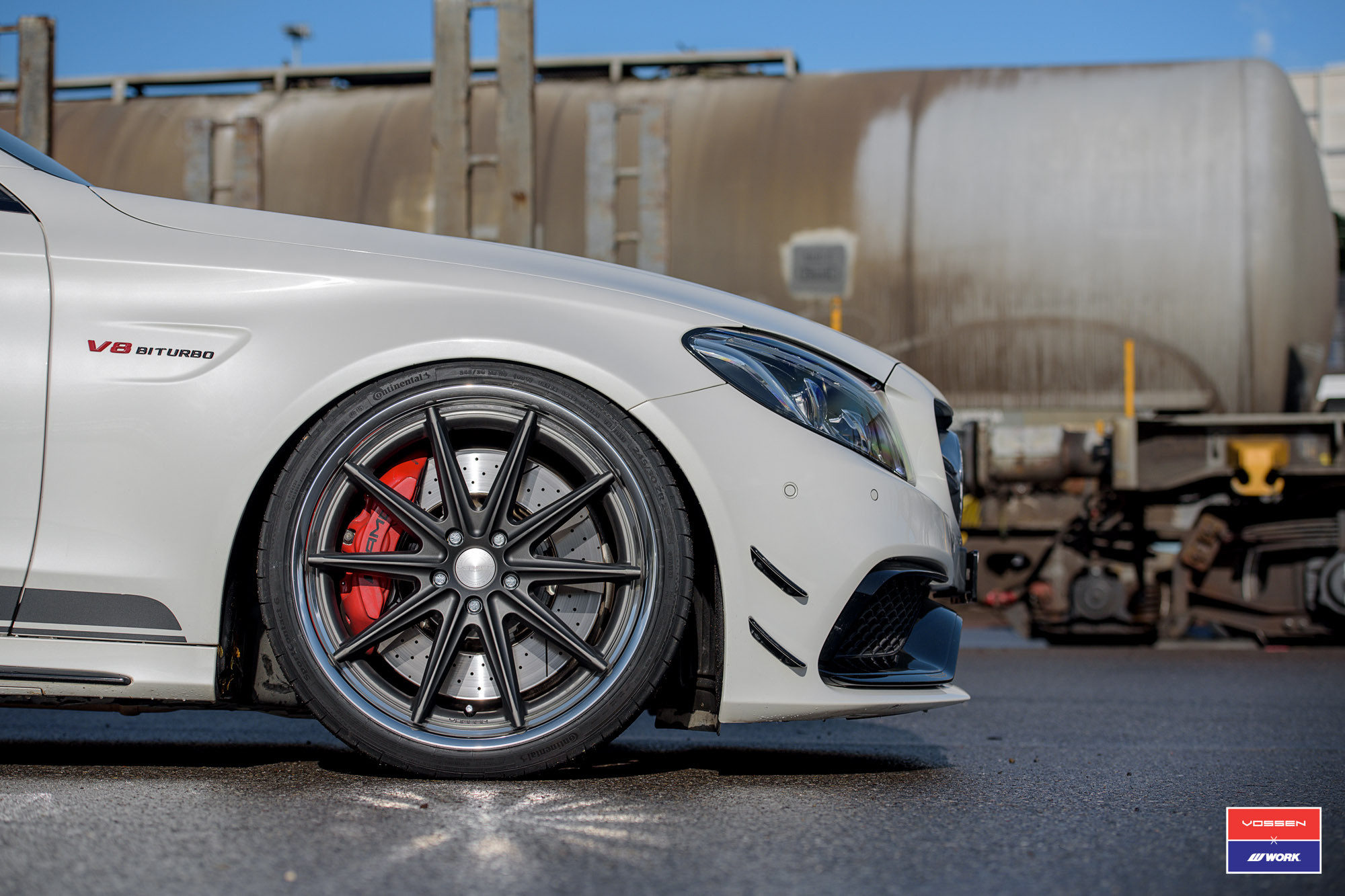 Matte Gunmetal Vossen Rims on Mercedes C Class - Photo by Vossen
