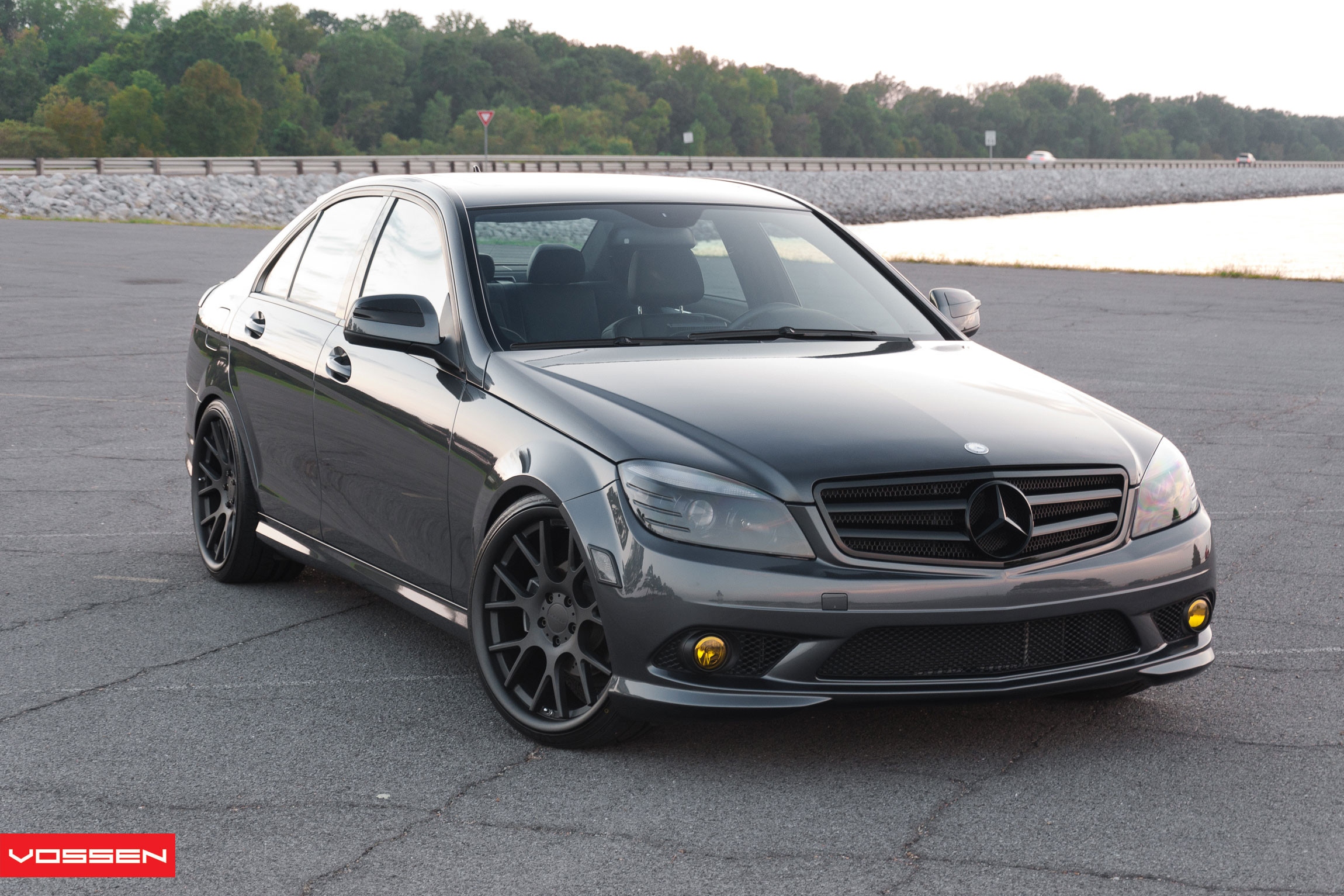 Black Mercedes C Class with VFS Vossen Wheels - Photo by Vossen