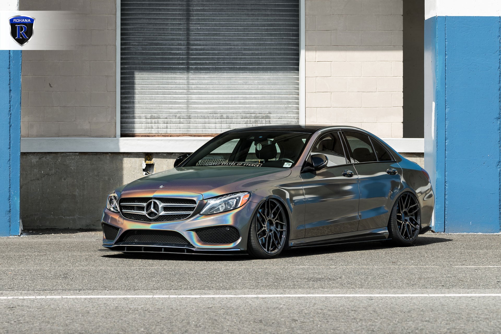 Custom Lowered Mercedes C Class - Photo by Rohana Wheels