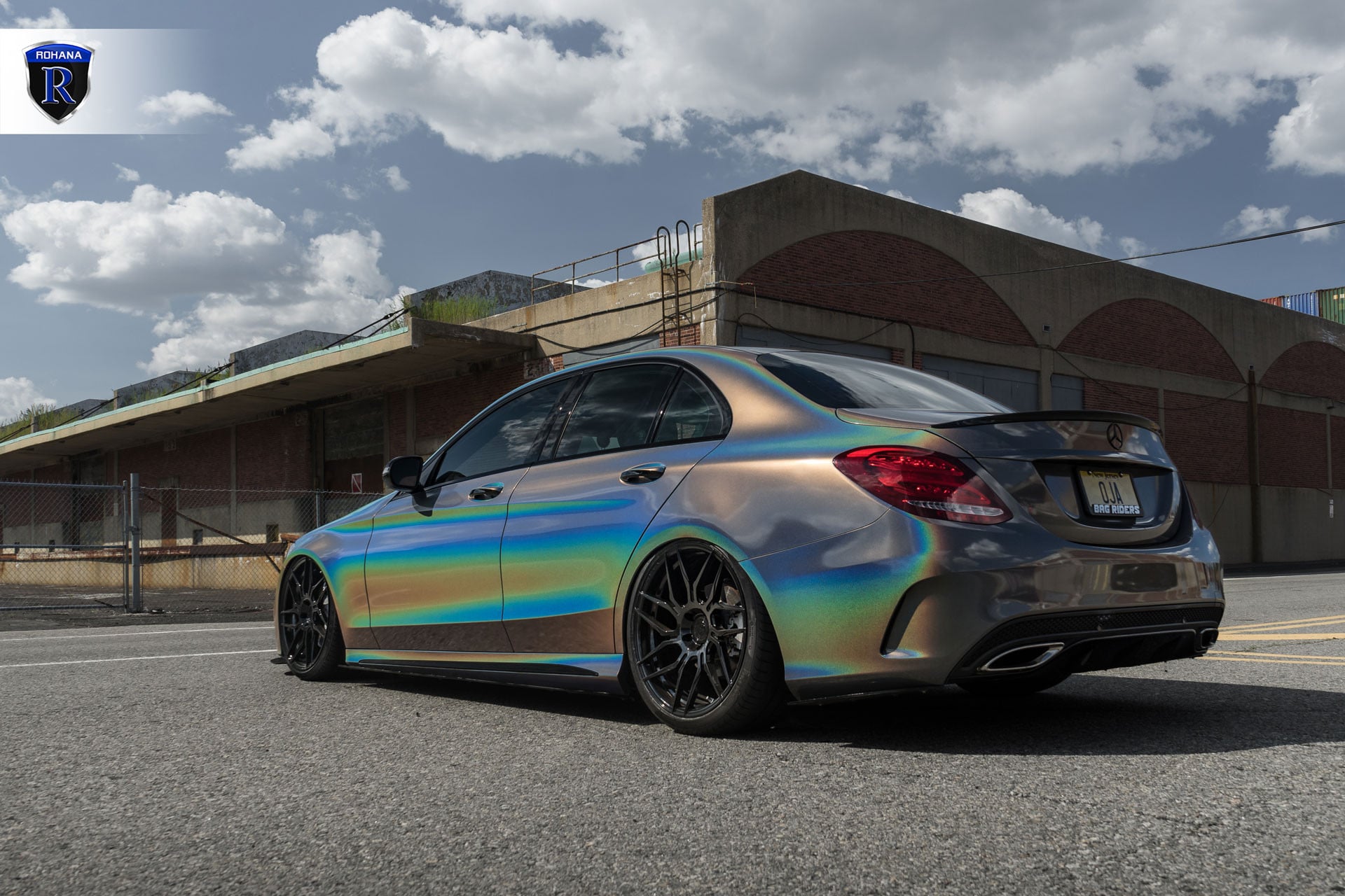 Aftermarket LED Taillights on Mercedes C Class - Photo by Rohana Wheels