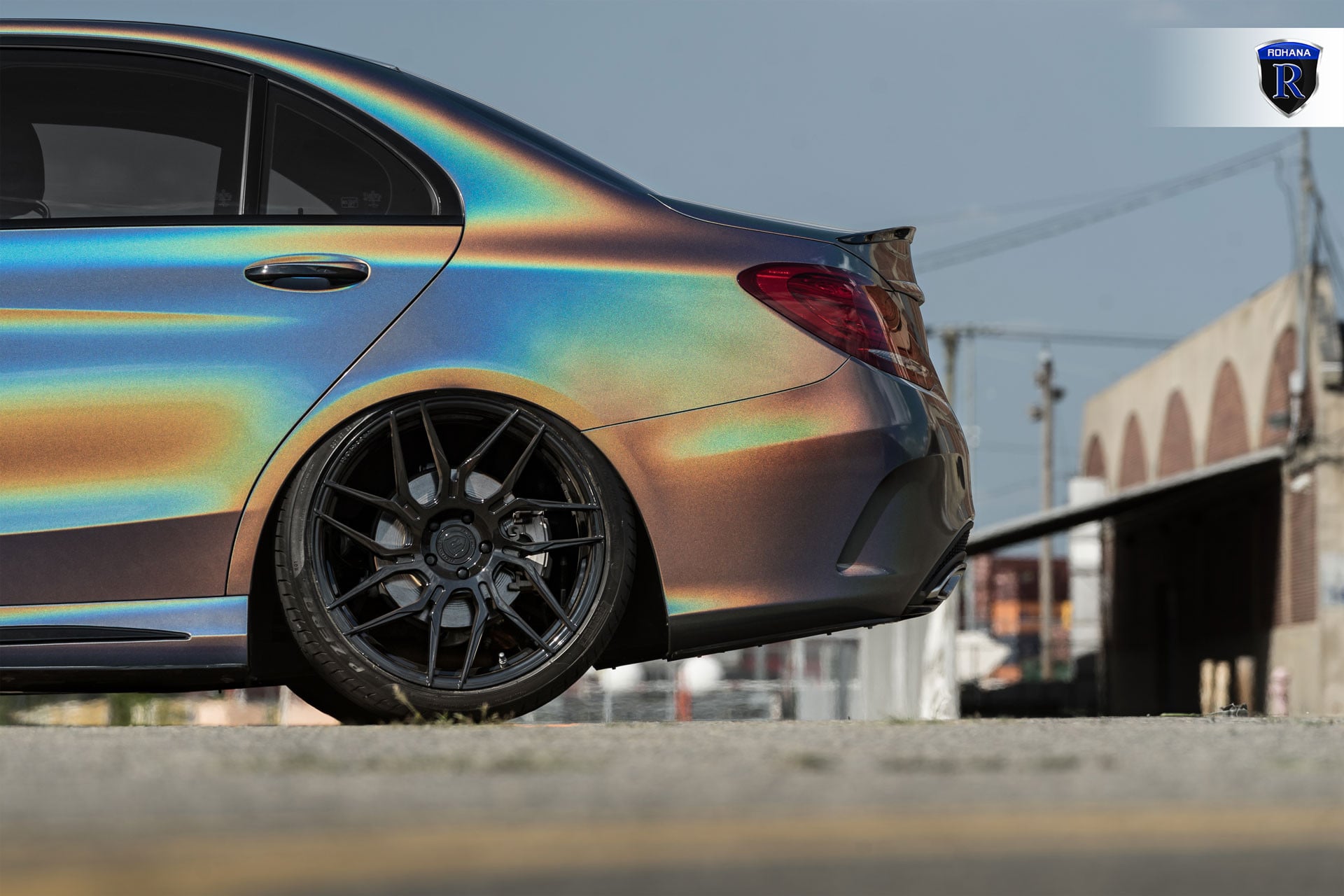 Custom Black Mercedes C Class with Rohana Rims - Photo by Rohana Wheels