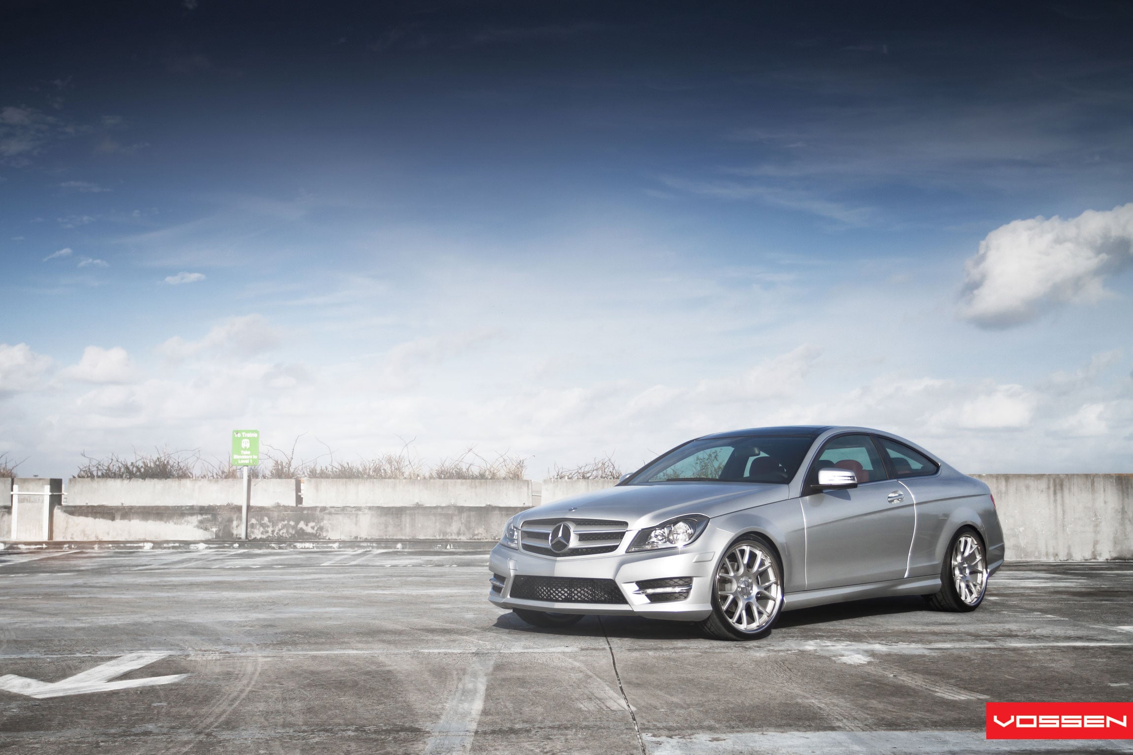 Silver Mercedes C Class with VFS Vossen Chrome Wheels - Photo by Vossen