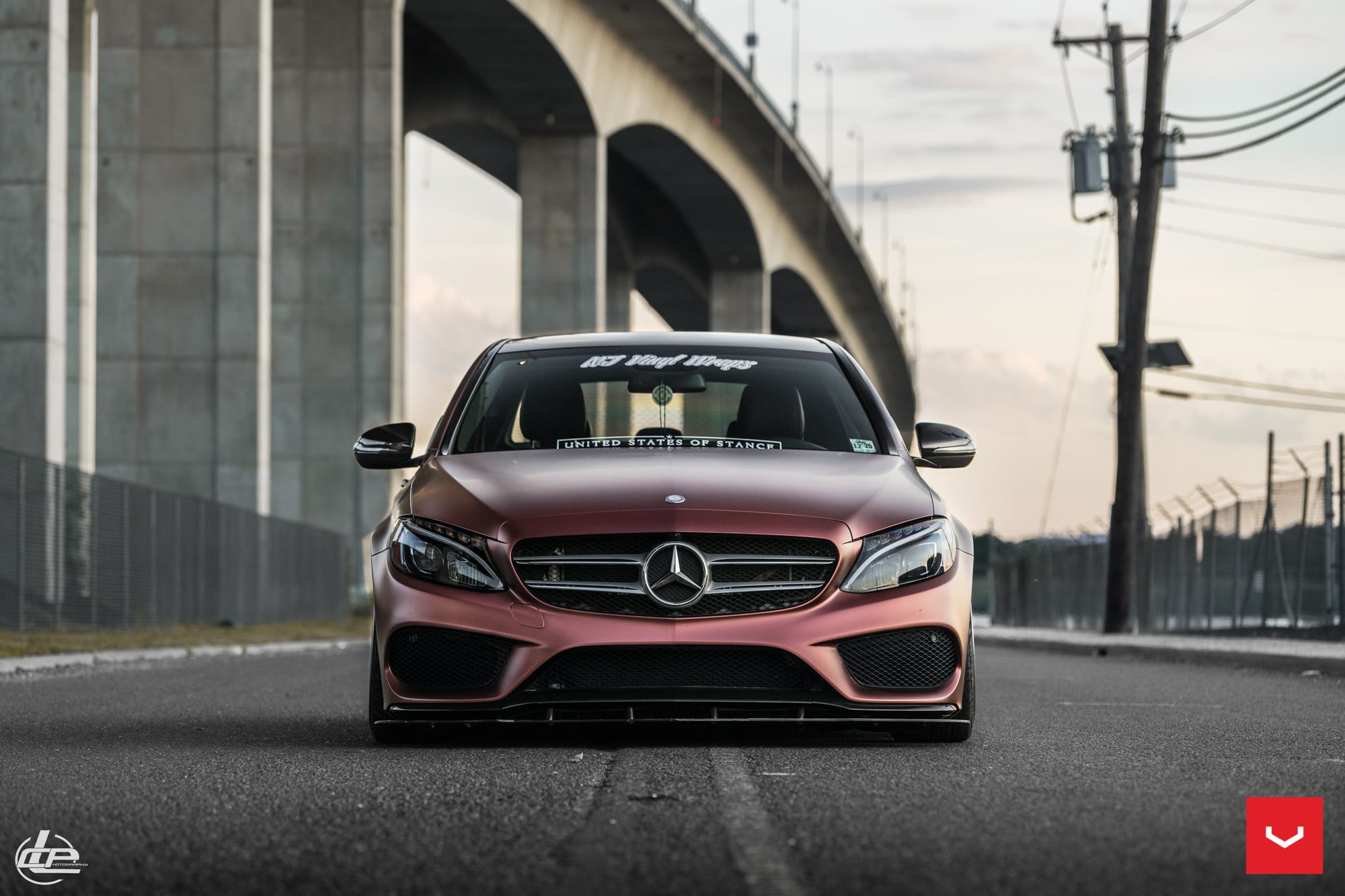 Mercedes C-Class Front Bumper Lip - Photo by Vossen