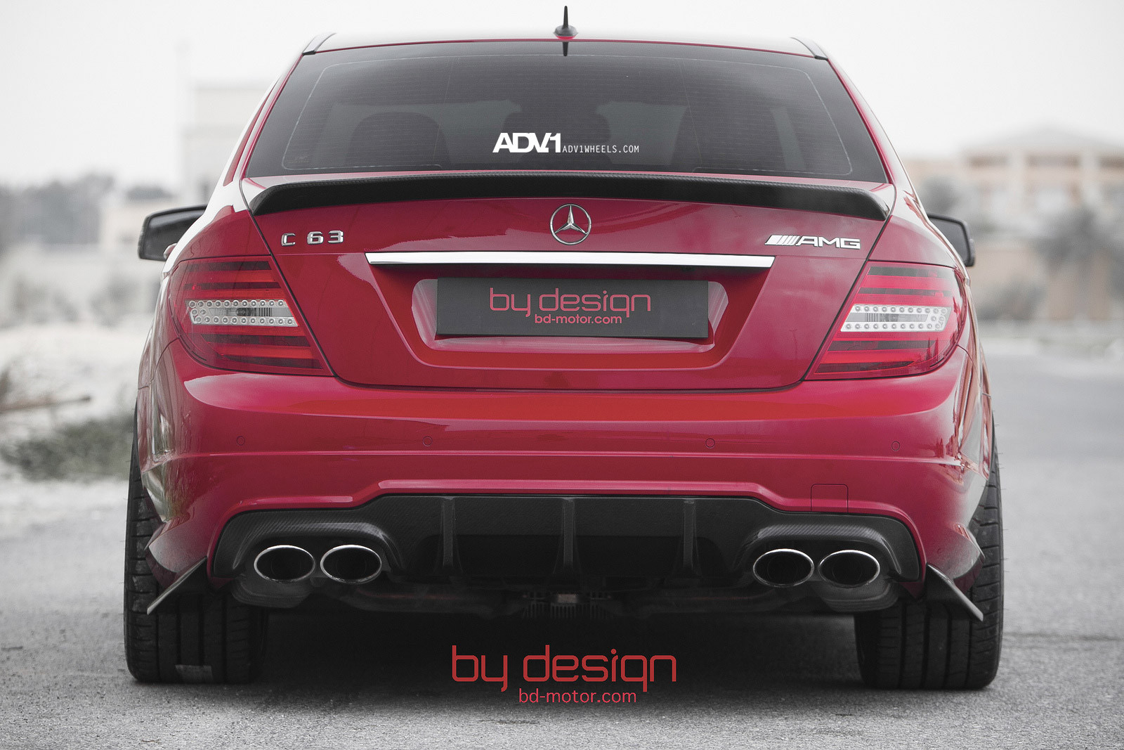 Mercedes C63 Sedan Carbon Fiber Diffuser - Photo by ADV.1