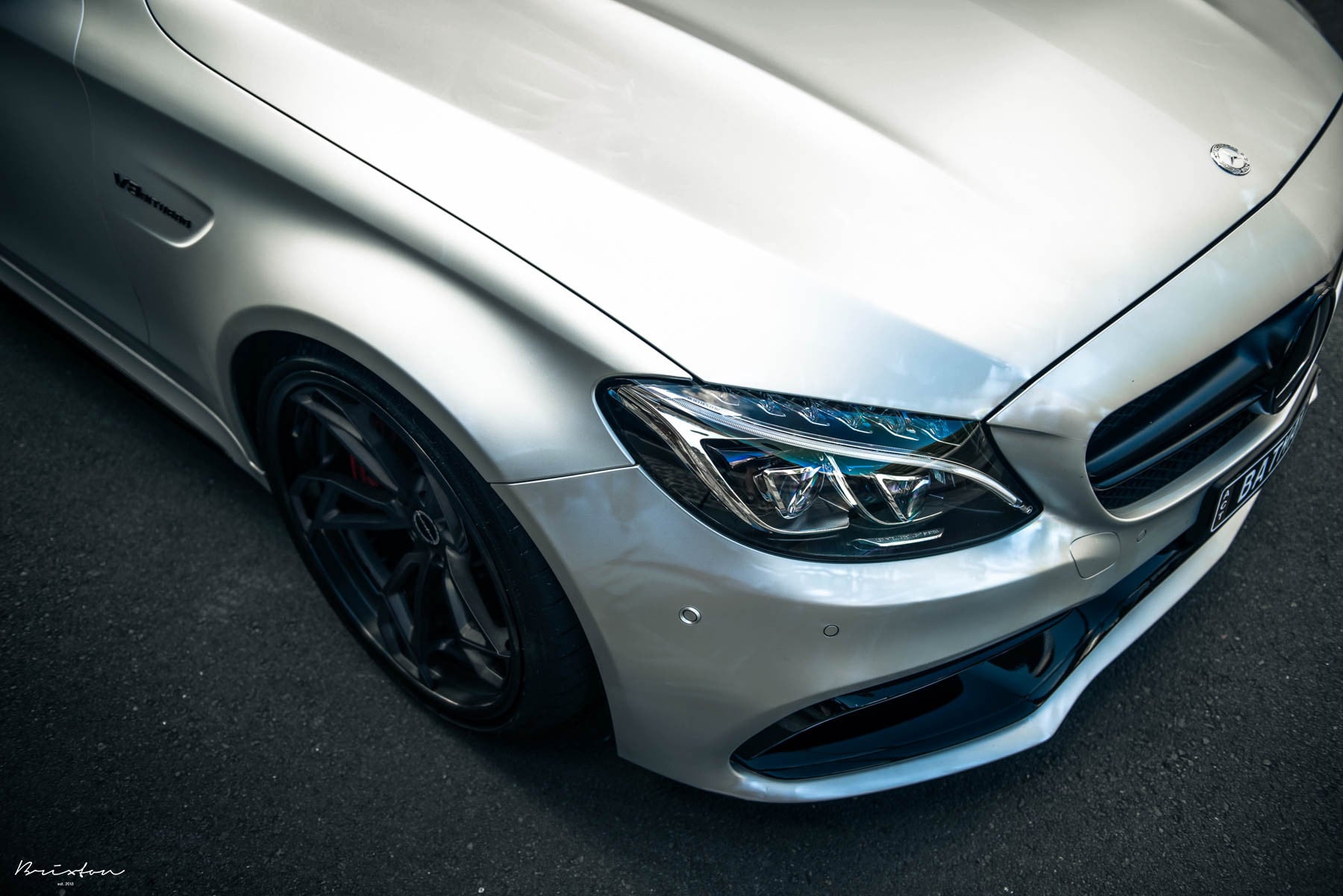 Silver Mercedes C Class with Brixton Forged Wheels - Photo by Brixton Forged Wheels