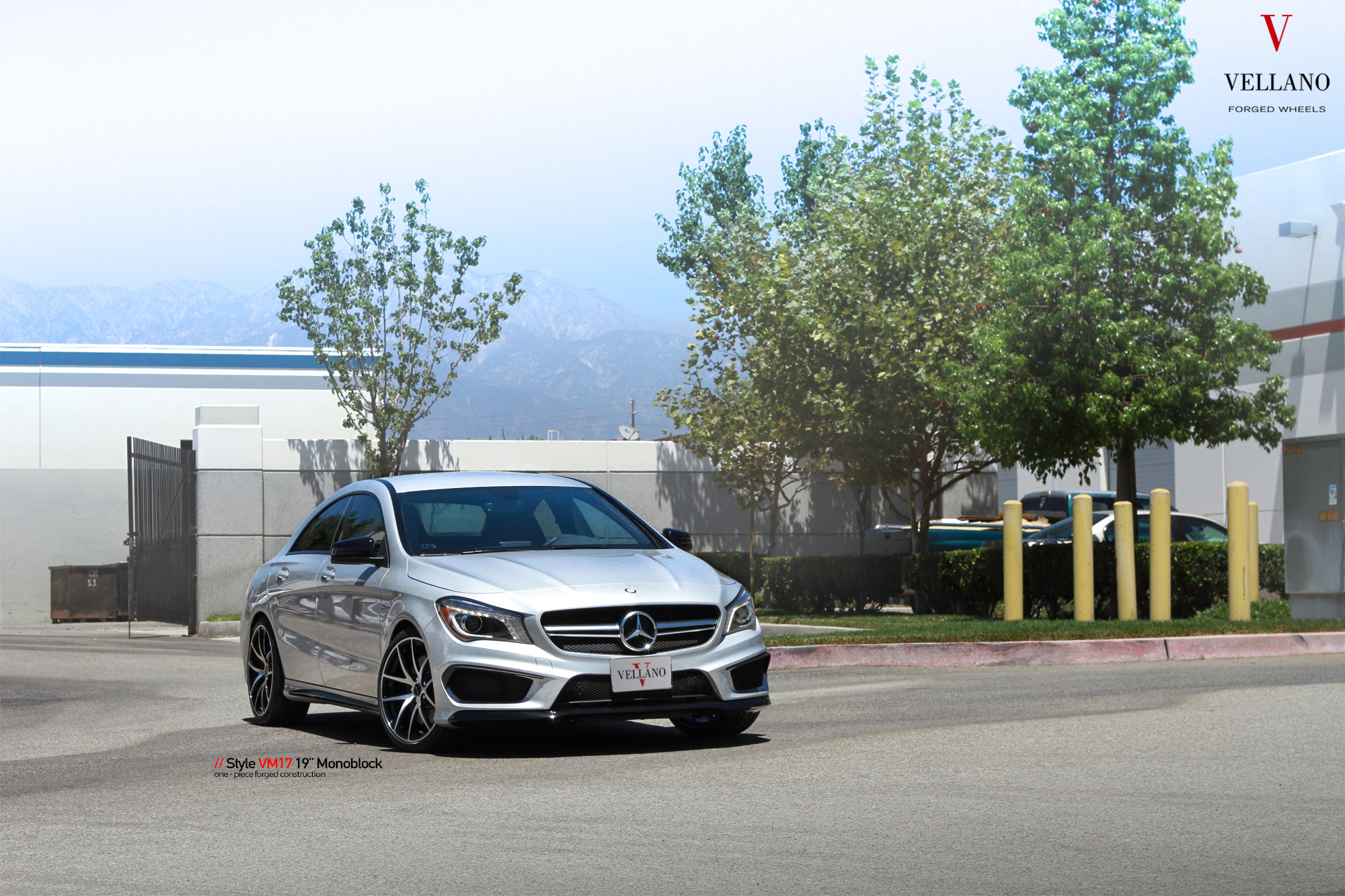 Chrome Grille on Silver Mercedes CLA Class - Photo by Vellano