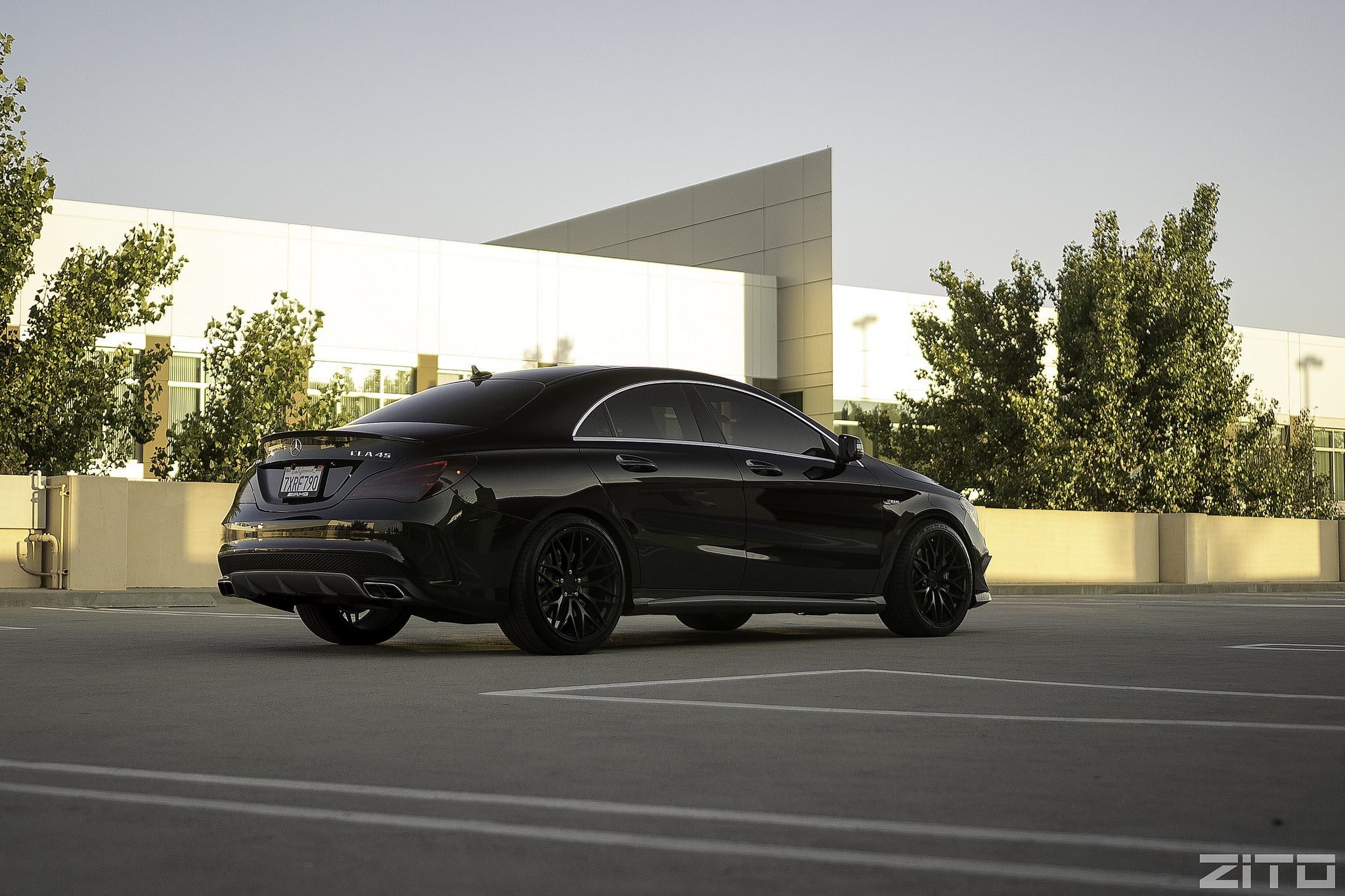 Black Mercedes CLA Class with Custom Zito Rims - Photo by Zito Wheels