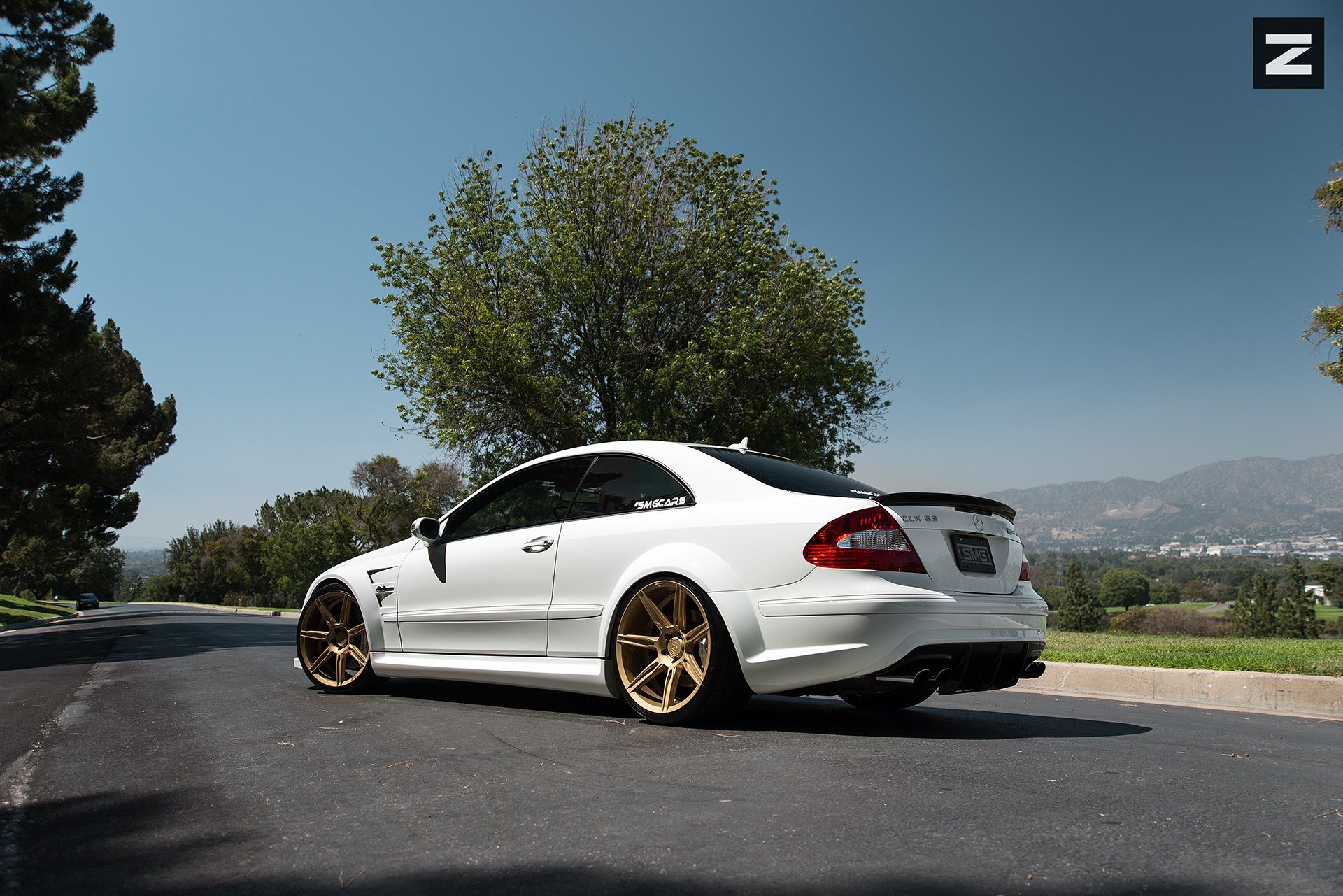 Good As Gold- White Mercedes CLK Class on Zito Wheels | CARiD.com Gallery, image size:1920x1281