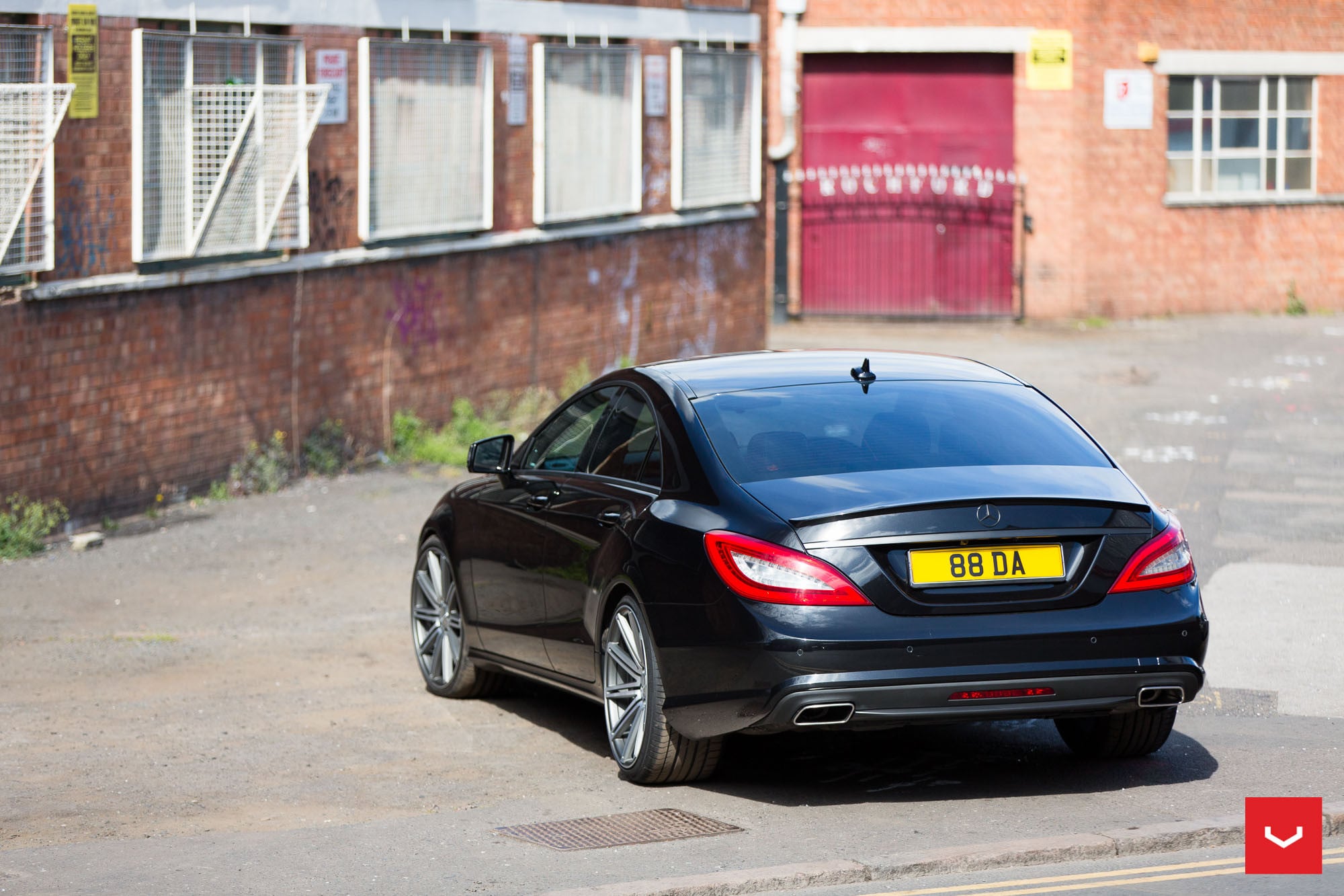Black Mercedes CLS with Chrome CV Vossen Wheels - Photo by Vossen