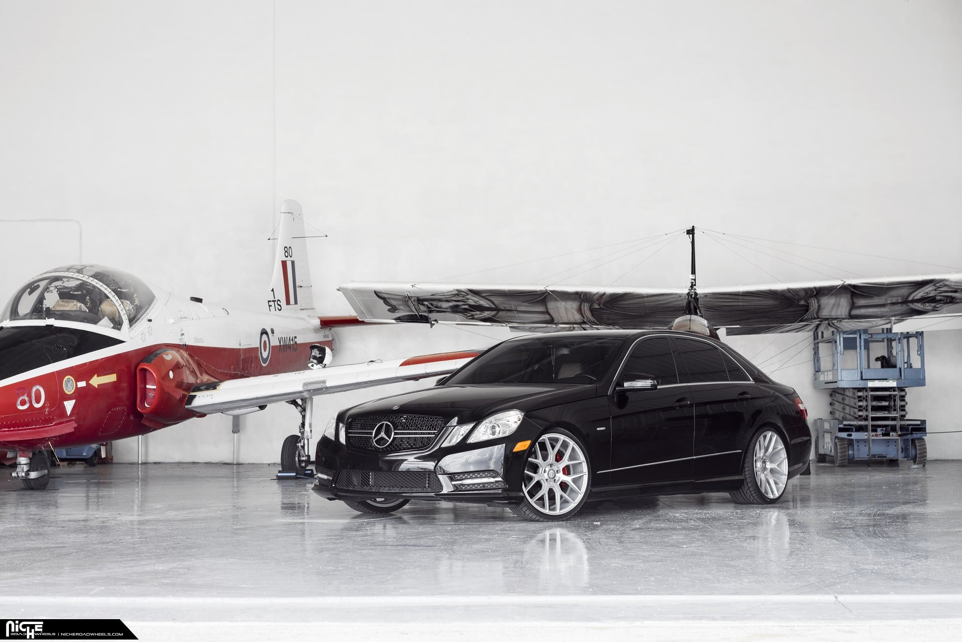 Black Mercedes E Class with Crystal Clear Headlights - Photo by Niche