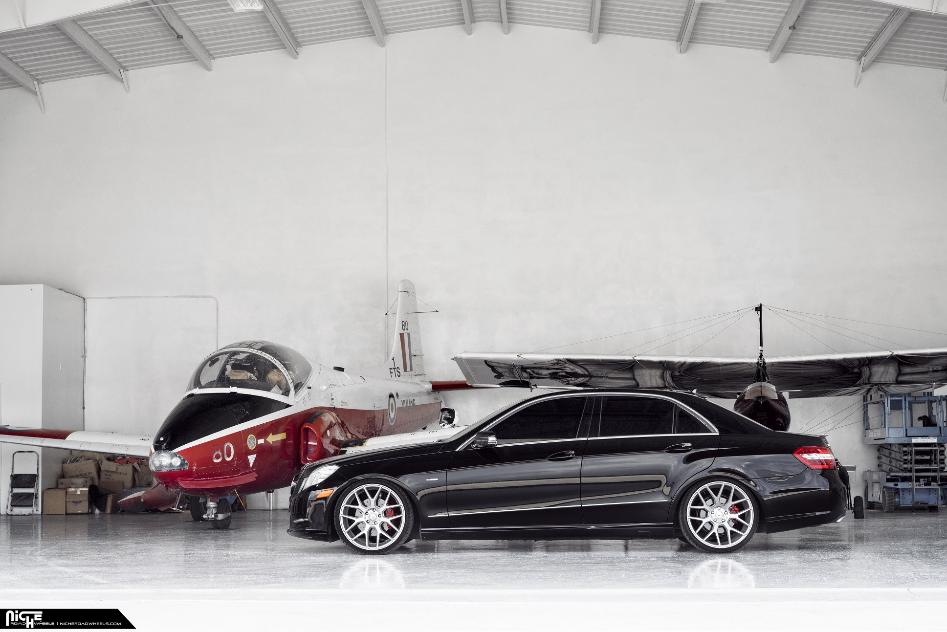 Black Mercedes E Class with Custom Niche Wheels - Photo by Niche