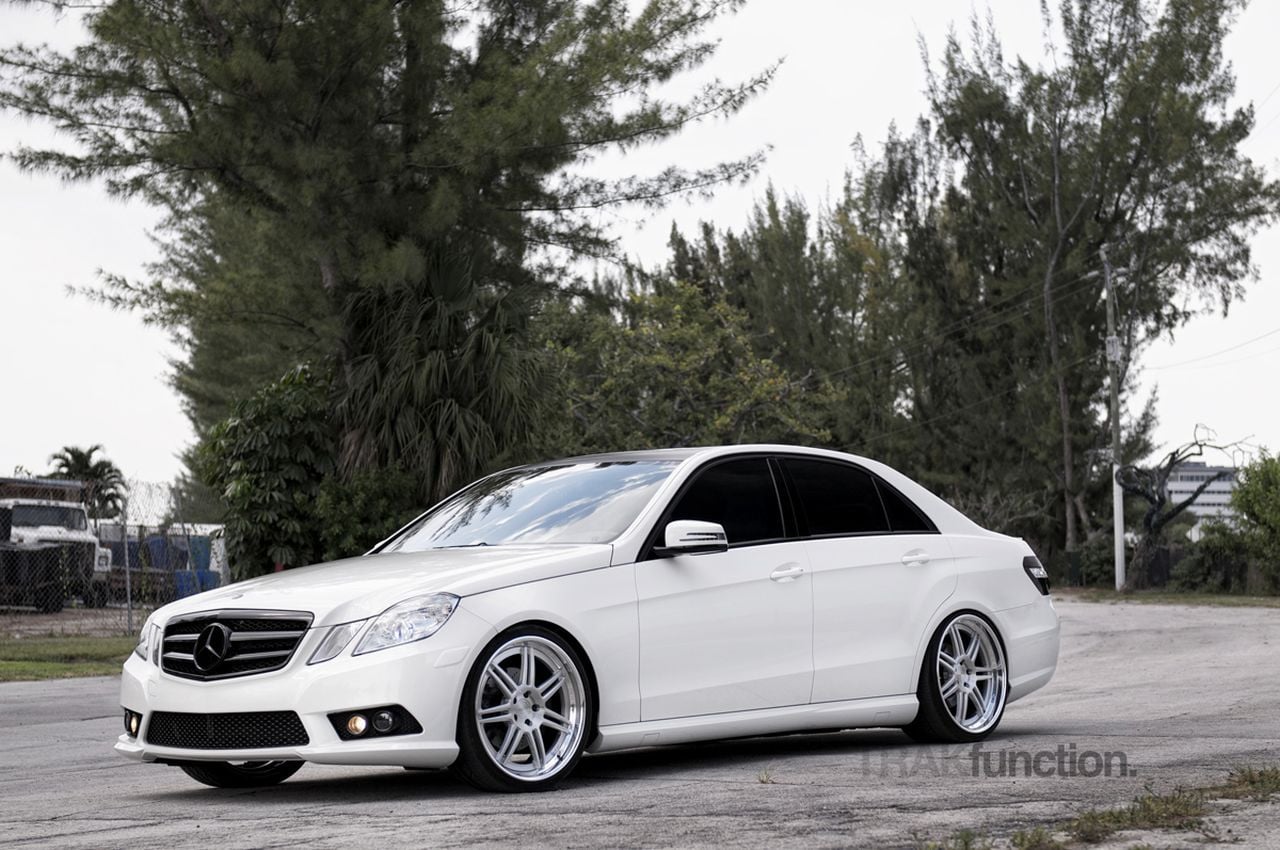 Black Custom Grille and Window Tint on Mercedes E-Class - Photo by ADV.1