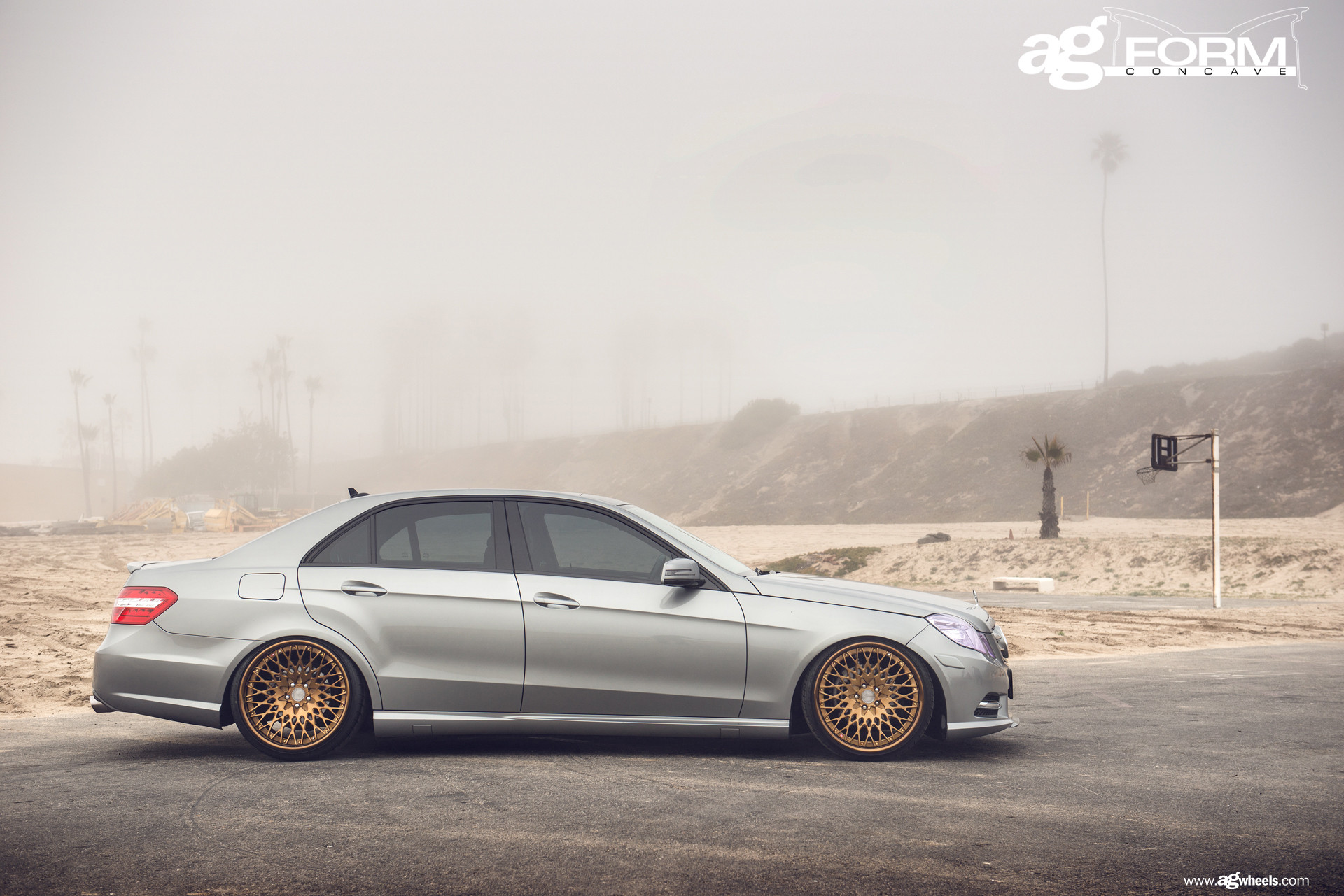Custom Gray Mercedes E-Class Side Skirts - Photo by Avant Garde Wheels