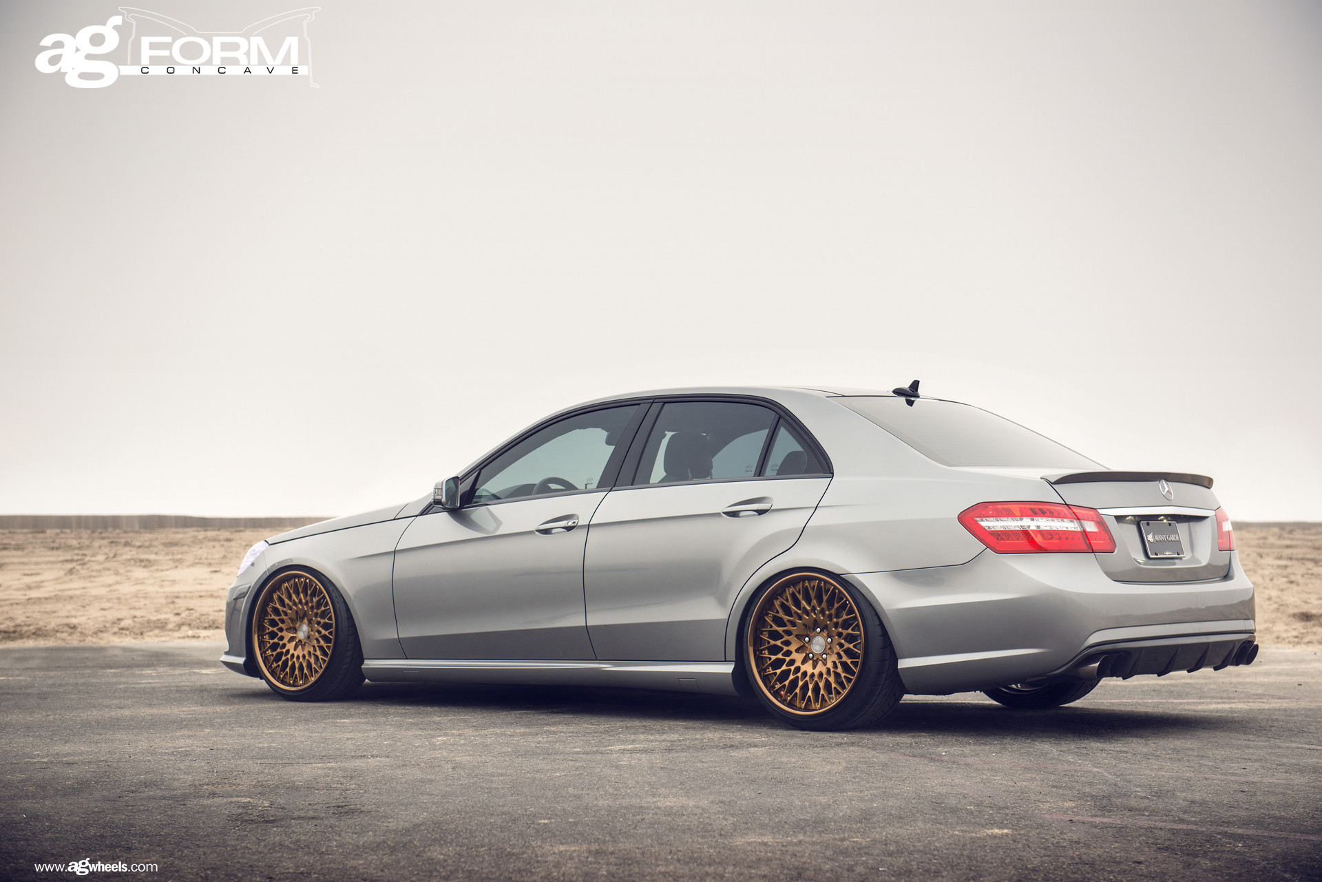 Gray Mercedes E-Class with Custom Rear Diffuser - Photo by Avant Garde Wheels