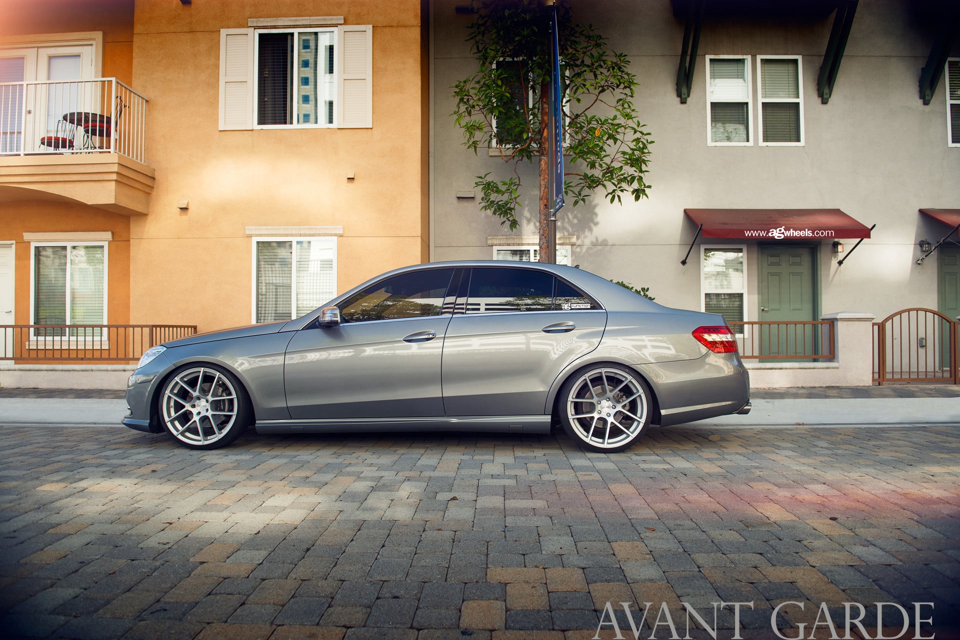 Gray Mercedes E-Class on Custom Avant Garde Rims - Photo by Avant Garde Wheels