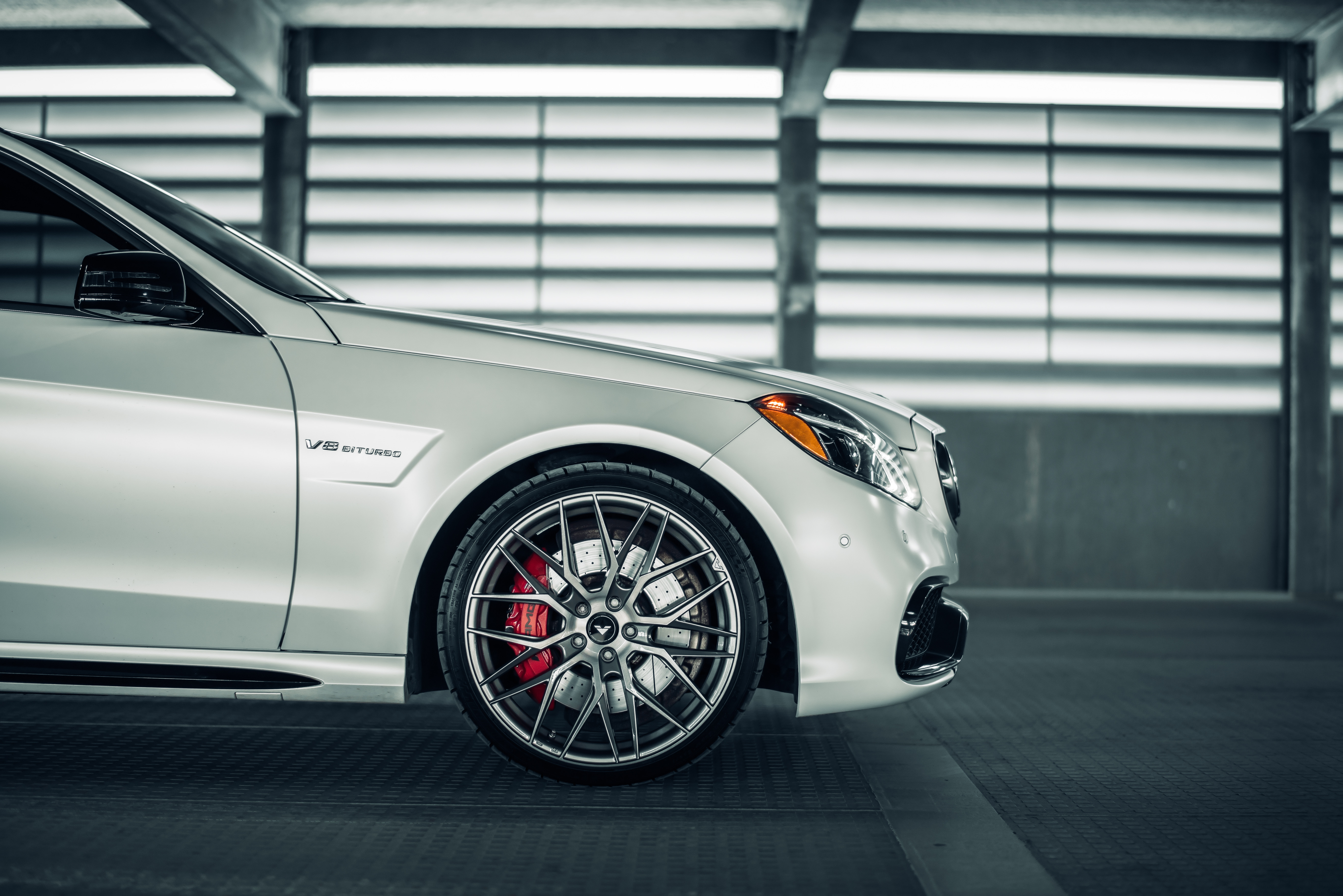 White Mercedes E Class with Vorsteiner Wheels - Photo by Vorstiner