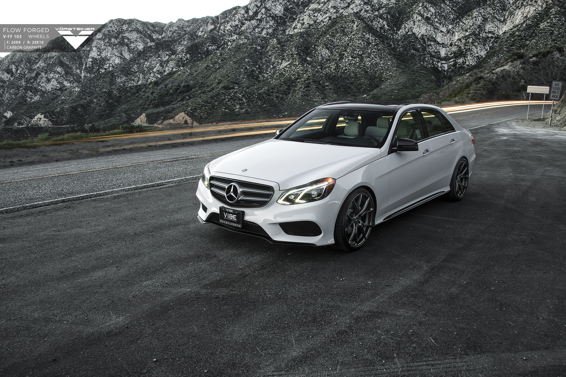 Custom Front Bumper on White Mercedes E Class - Photo by Vorstiner