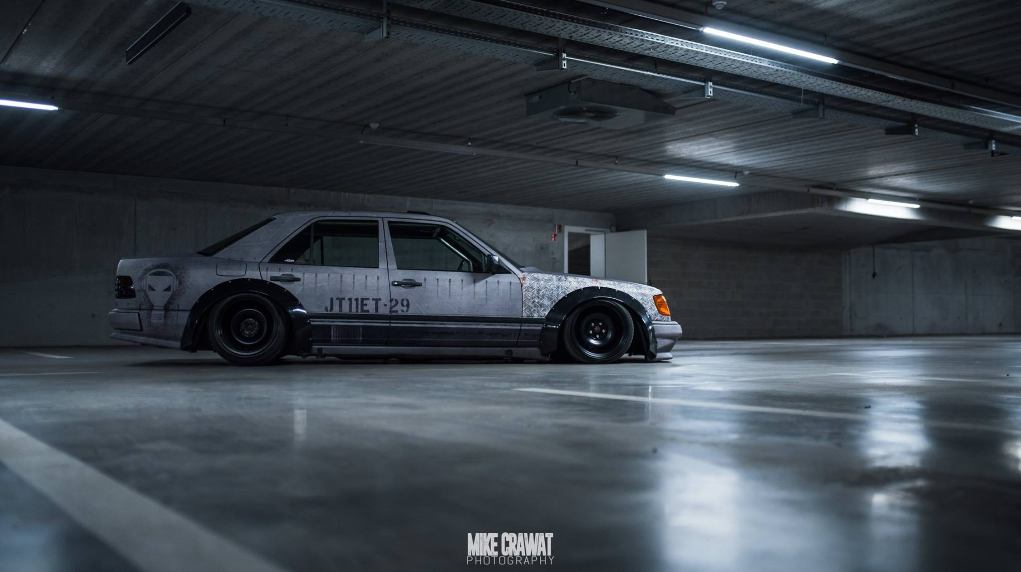Gray Mercedes E Class with Aftermarket Fender Flares - Photo by Clinched