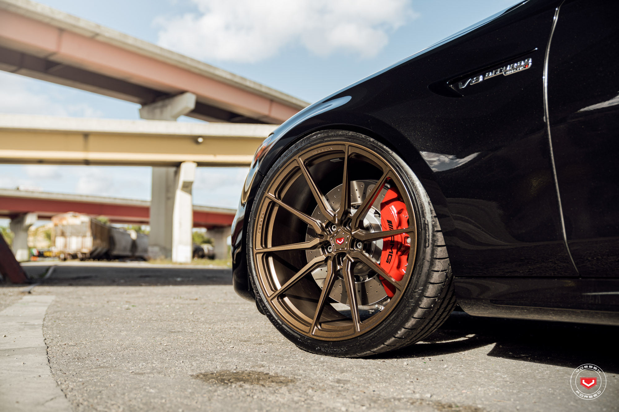 Forged Vossen Rims on Black Mercedes E Class - Photo by Vossen