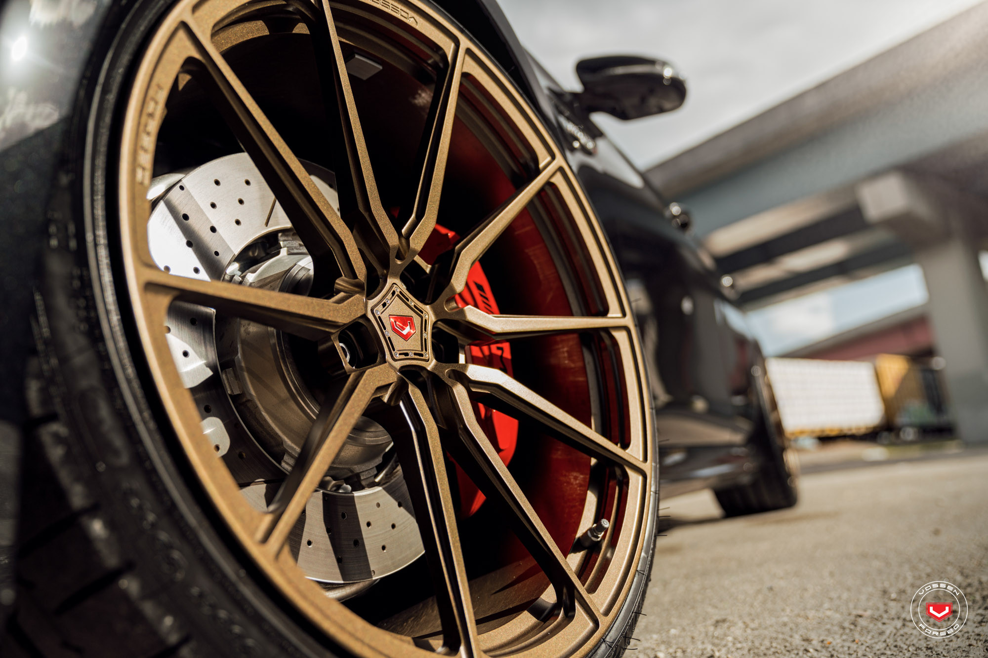 Black Mercedes E Class with Bronze Vossen Wheels - Photo by Vossen