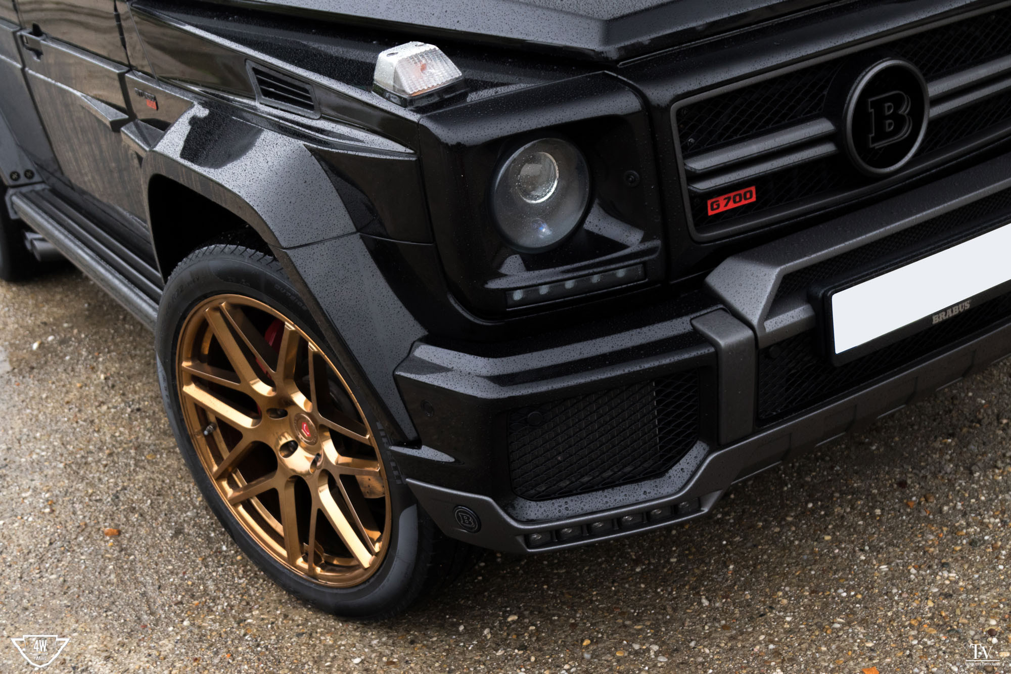 Black Mercedes G Class with Wide Fender Flares - Photo by Vossen