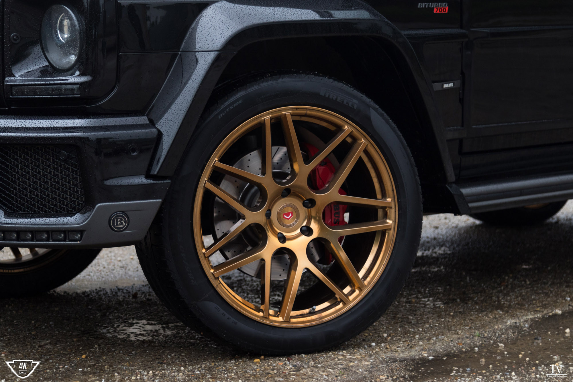 Black Mercedes G Class with Pirelli Tires - Photo by Vossen