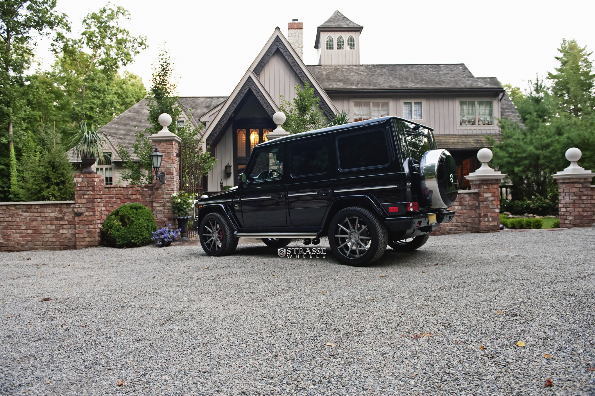 Black Mercedes G-Class with Spare Tire - Photo by Strasse Forged