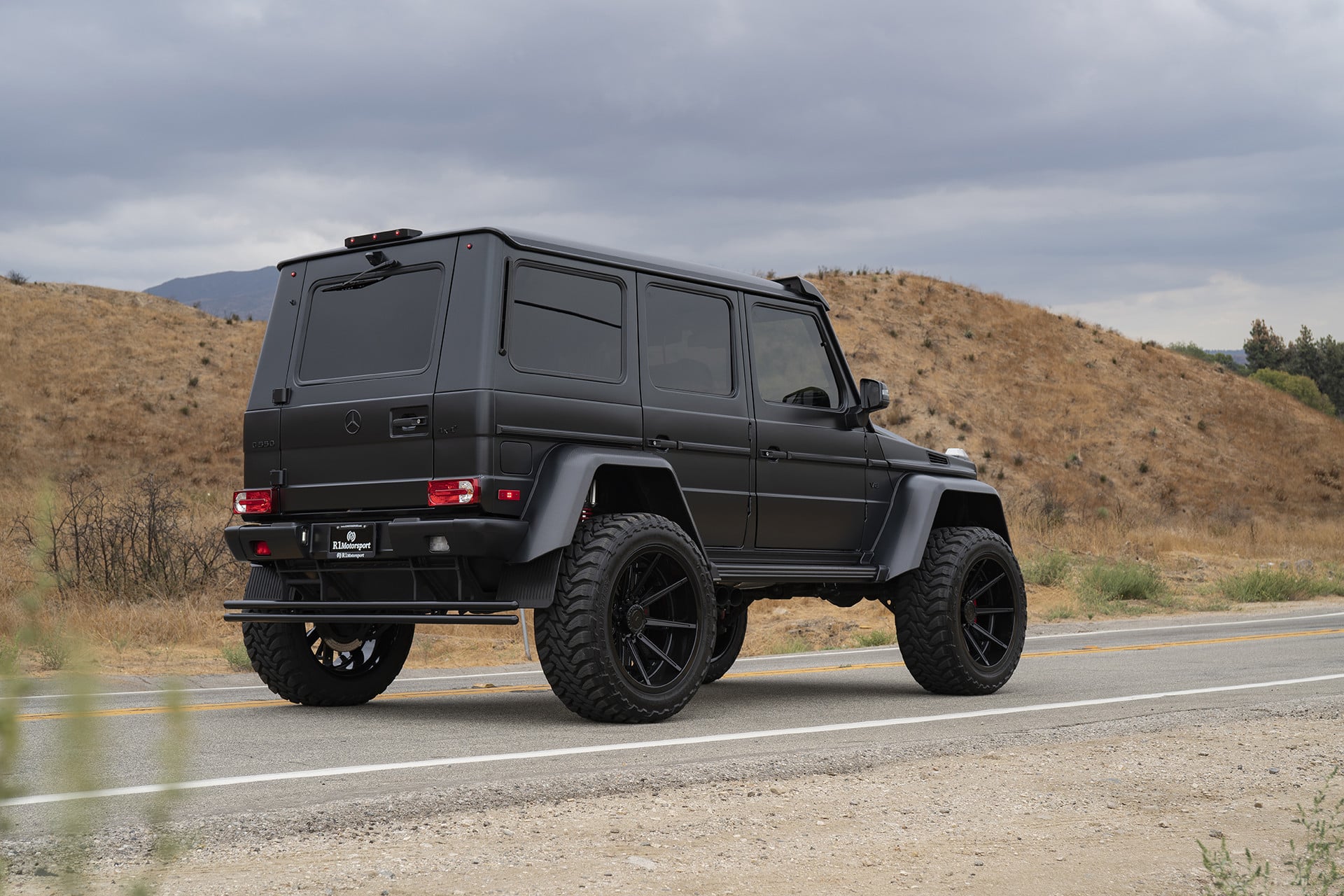 Red Clear LED Taillights on Black Mercedes G Class - Photo by Forgiato